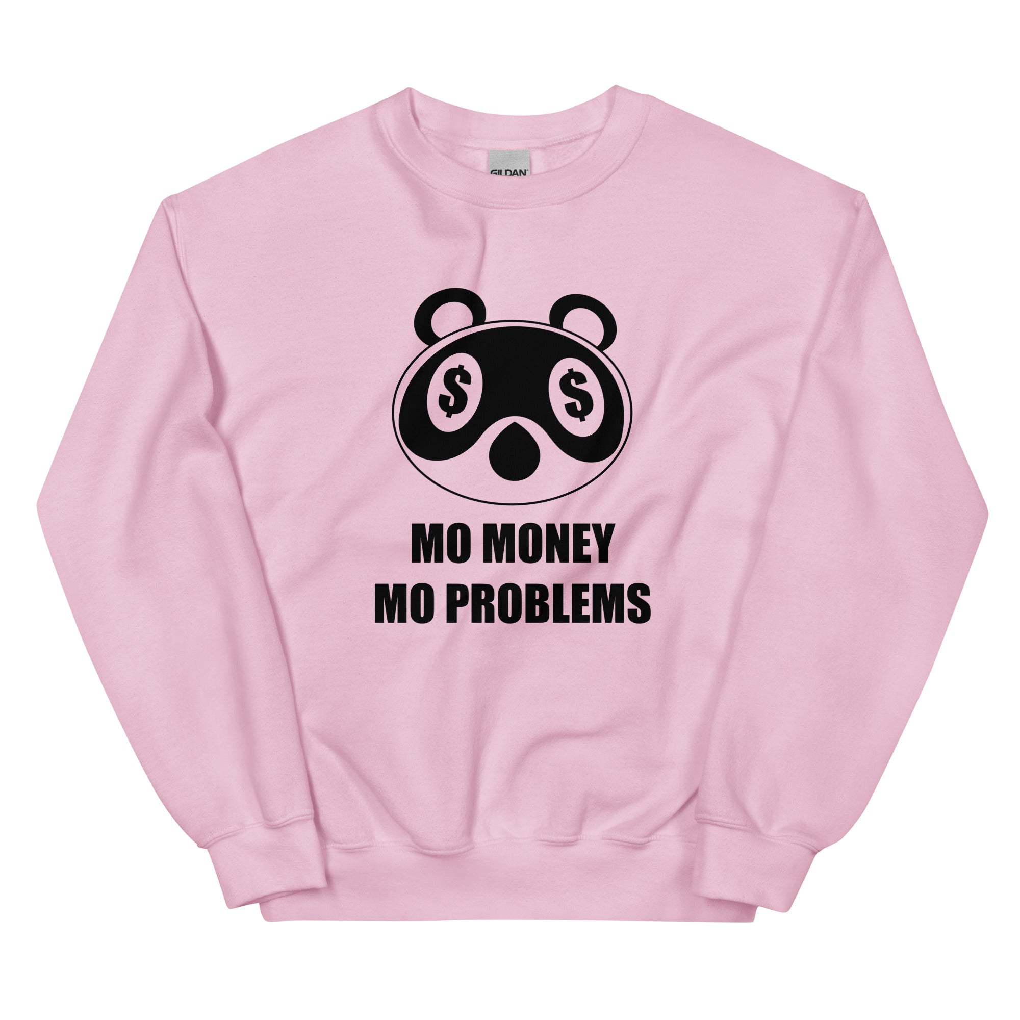 Mo Money Mo Problems | Unisex Sweatshirt | Animal Crossing Threads and Thistles Inventory Light Pink S