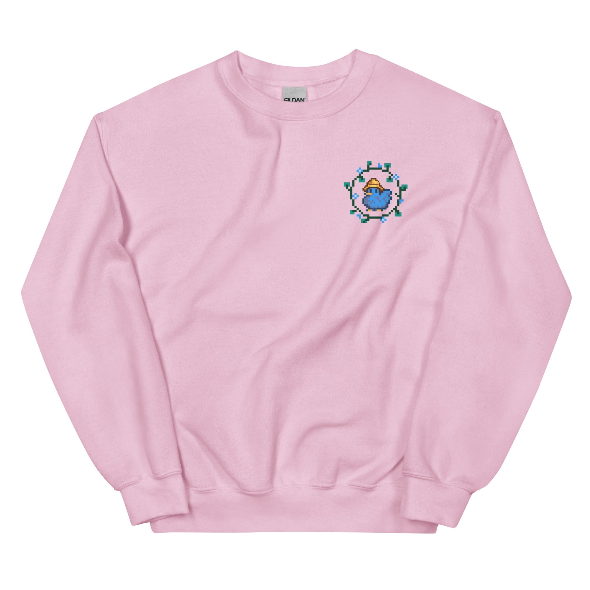 Blue Chicken | Unisex Sweatshirt | Stardew Valley Threads and Thistles Inventory Light Pink S