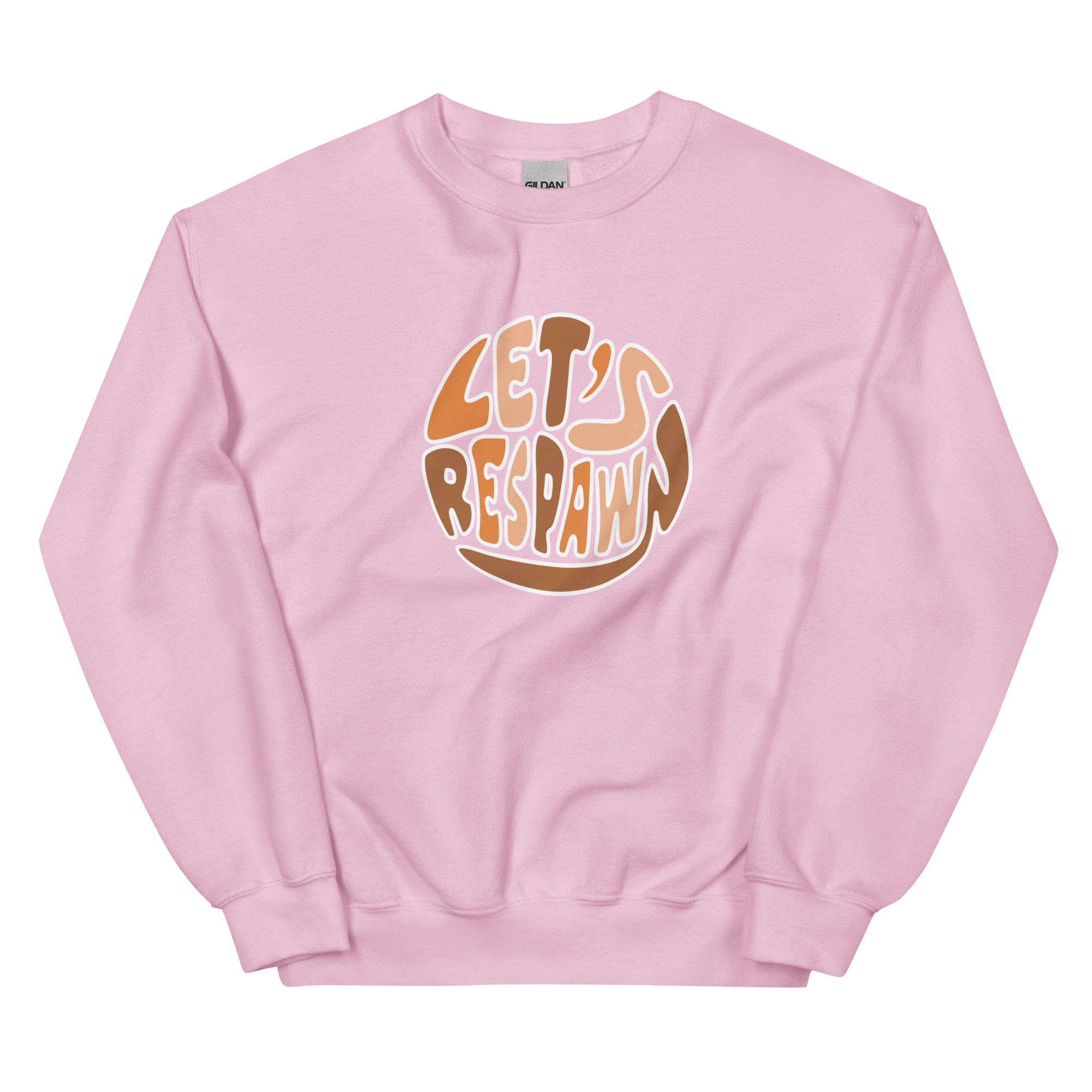 Let's Respawn | Unisex Sweatshirt Threads and Thistles Inventory Light Pink S