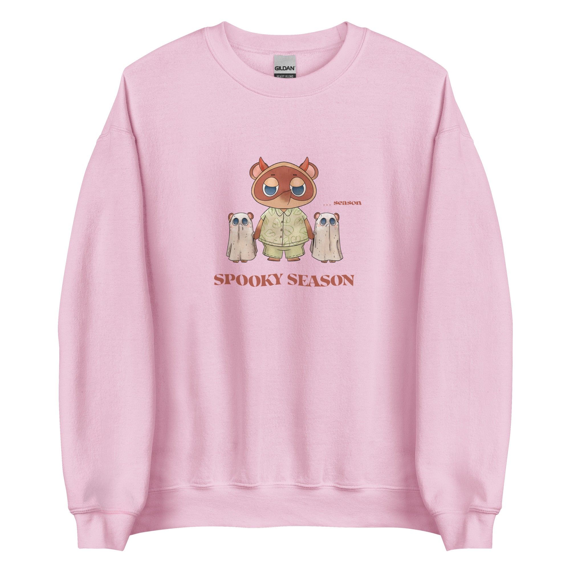 Spooky Season | Unisex Sweatshirt | Animal Crossing Fall Cozy Gamer Threads and Thistles Inventory Light Pink S