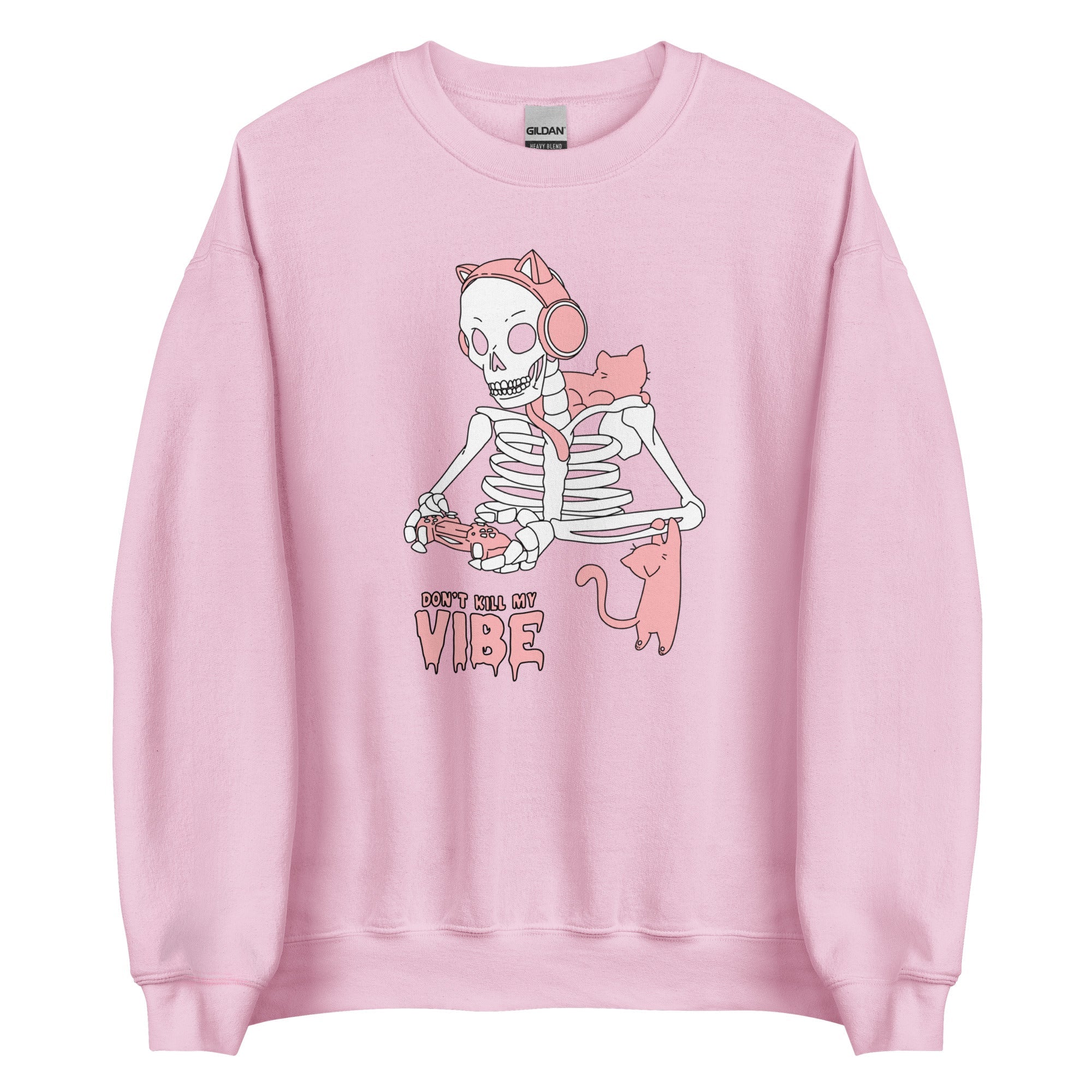 Don't Kill my Vibe | Fall Unisex Sweatshirt Threads & Thistles Inventory Light Pink S
