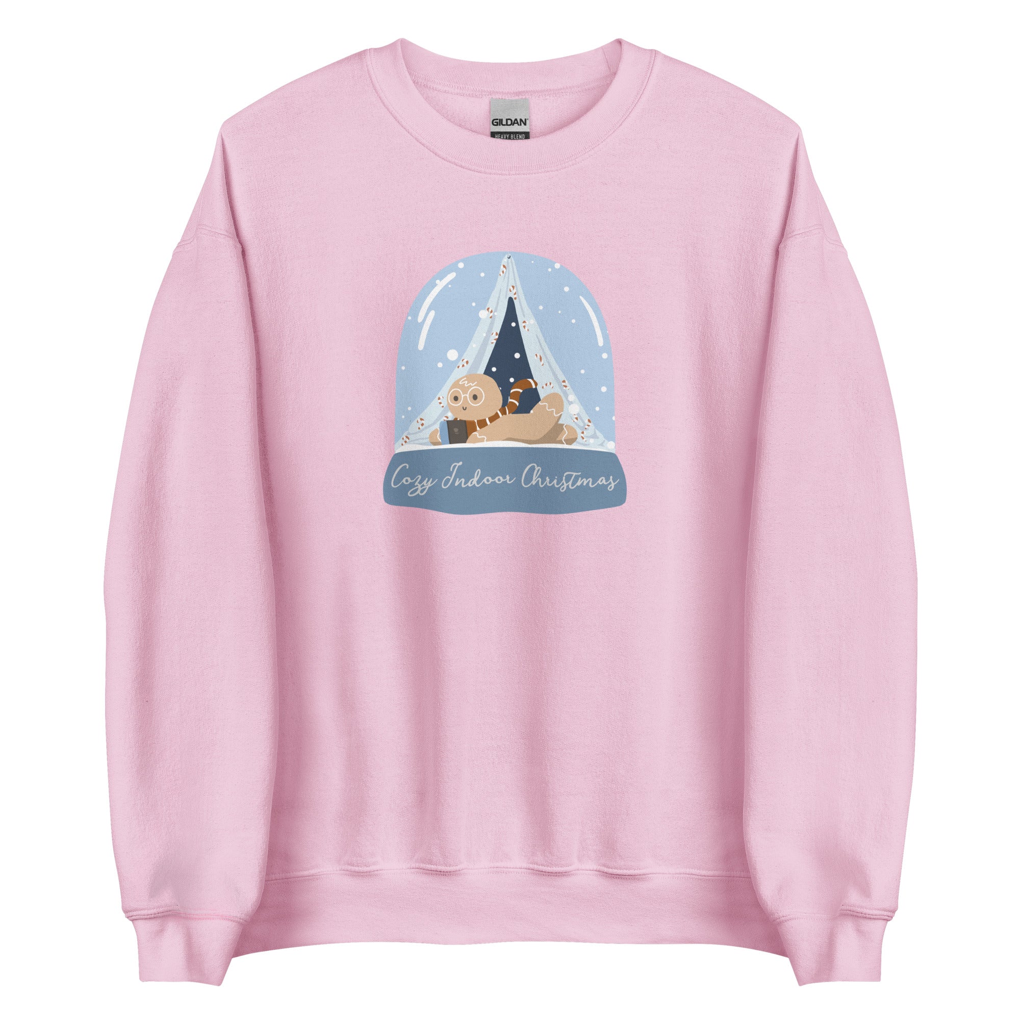 Gingy Christmas | Unisex Sweatshirt | Cozy Gamer Christmas Threads & Thistles Inventory Light Pink S