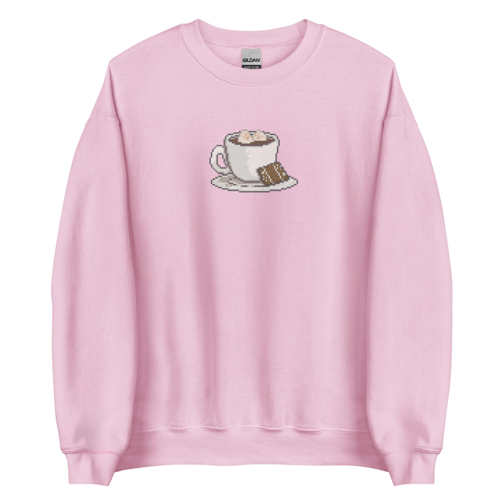 Pixelated Cocoa and Switch | Unisex Sweatshirt | Cozy Gamer Christmas Sweatshirt Threads & Thistles Inventory Light Pink S 