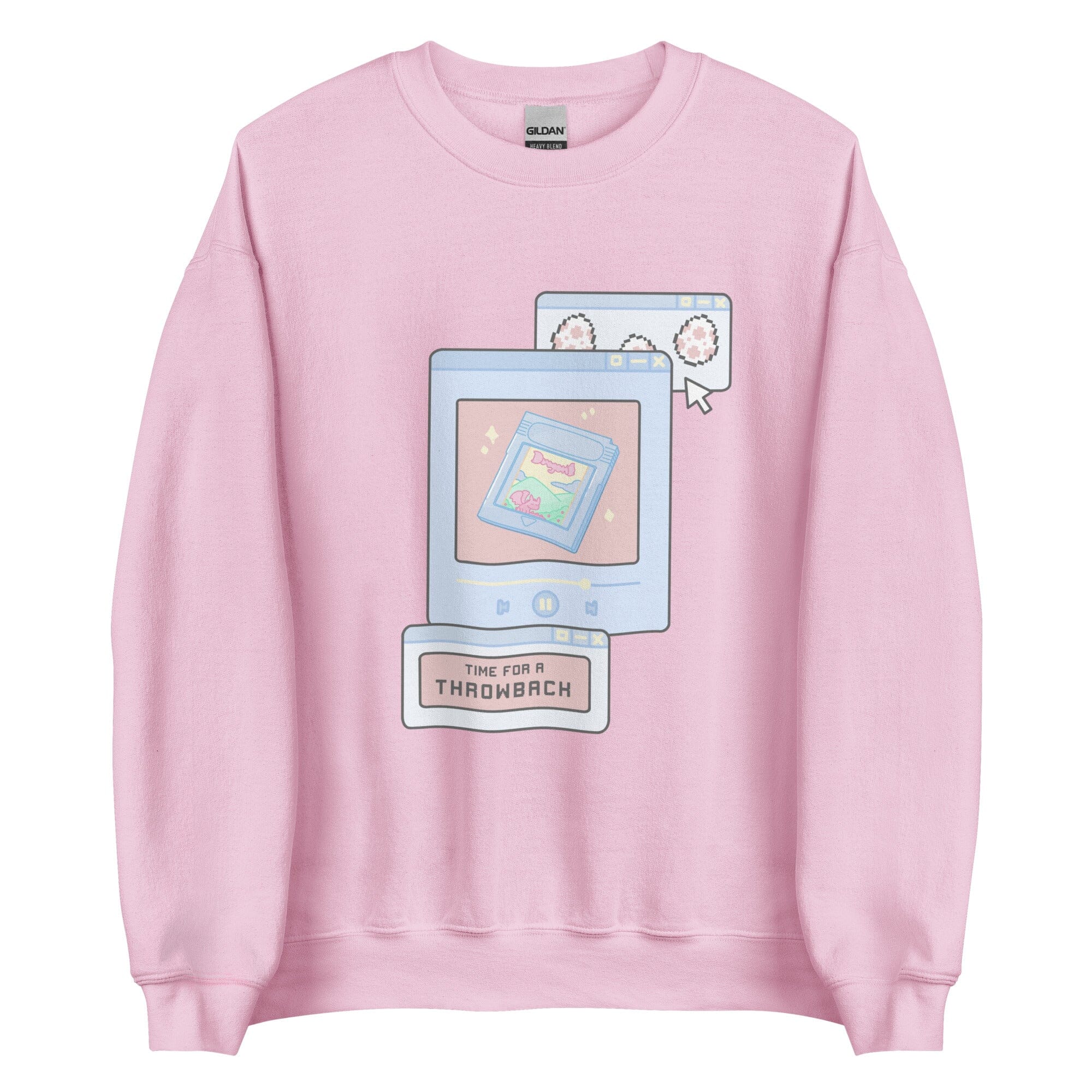 Time for a Throwback | Unisex Sweatshirt | Retro Gaming Threads & Thistles Inventory Light Pink S