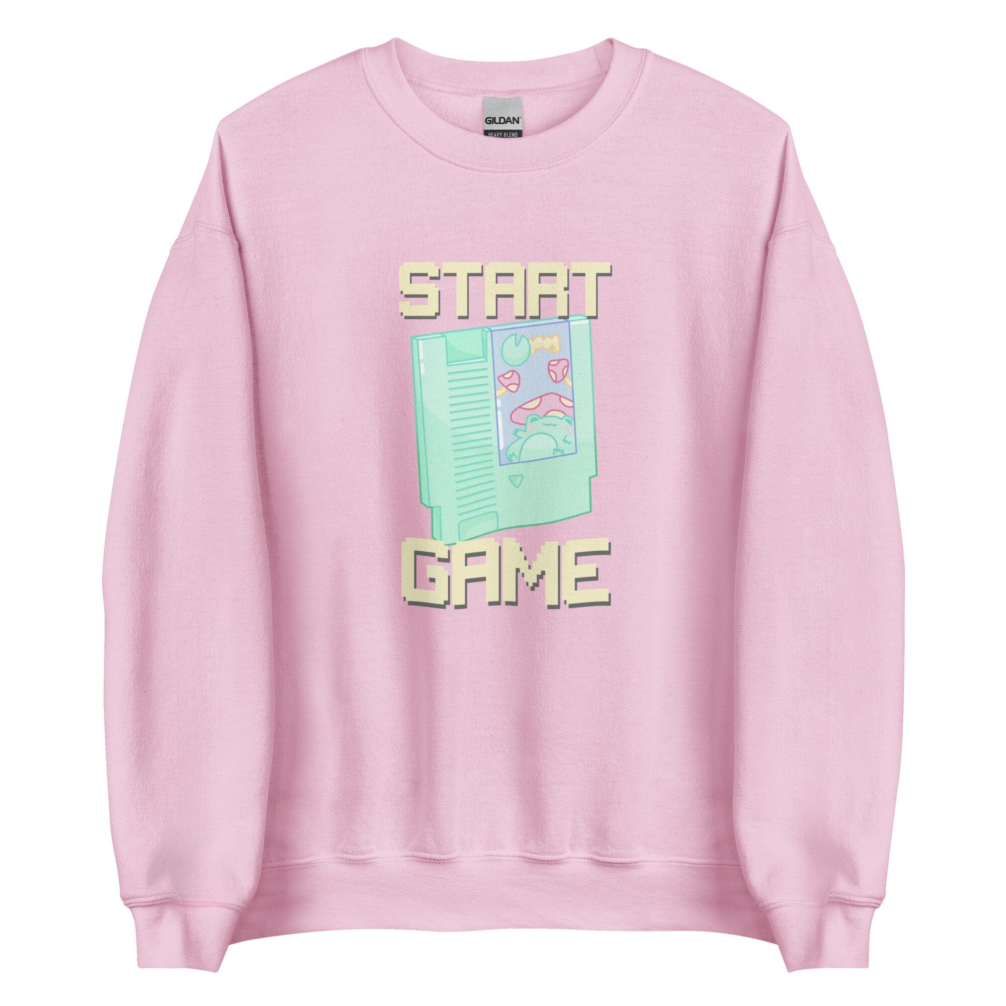Start Game NES | Unisex Sweatshirt | Retro Gaming Threads & Thistles Inventory Light Pink S
