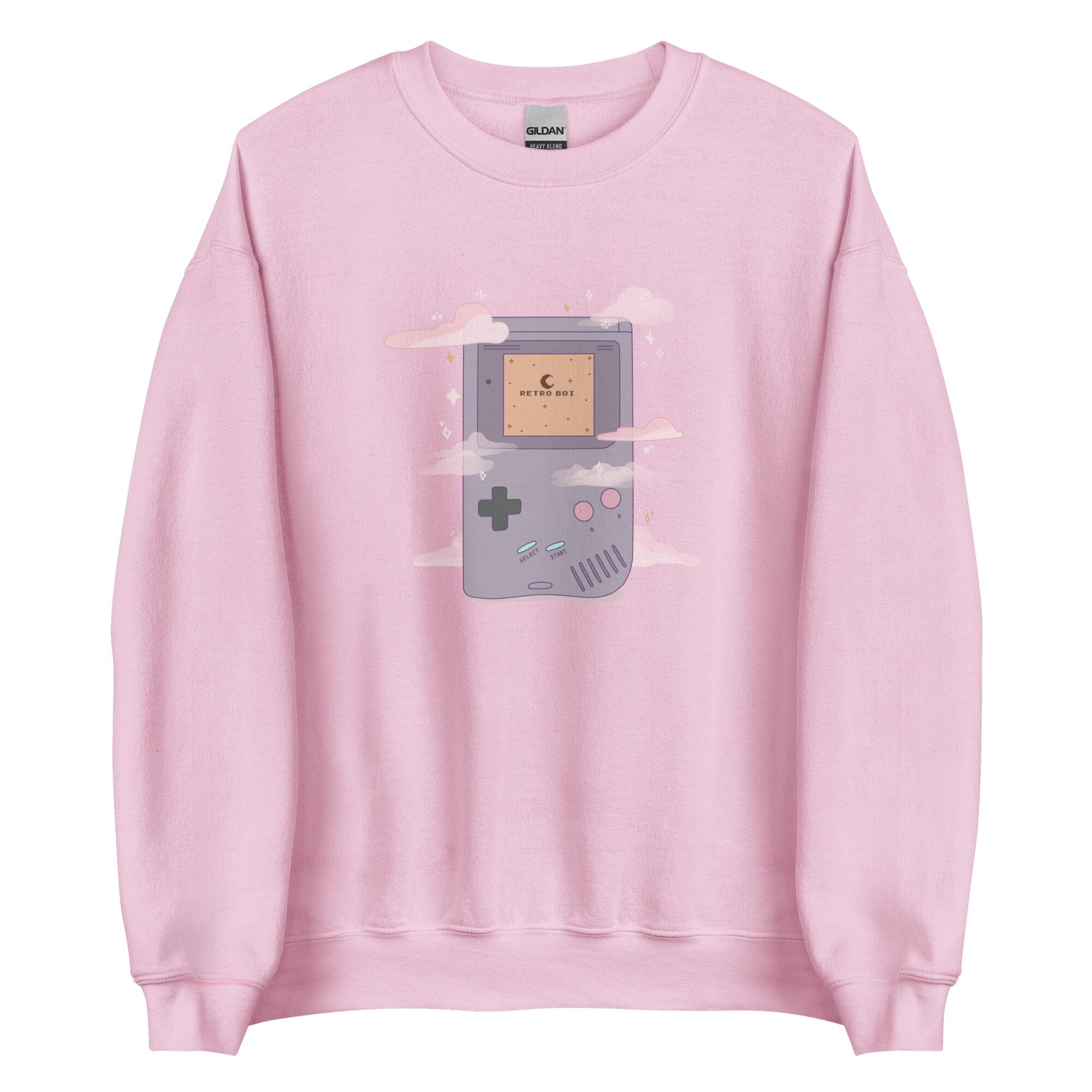 Retro Boi | Unisex Sweatshirt | Retro Gaming Threads & Thistles Inventory Light Pink S