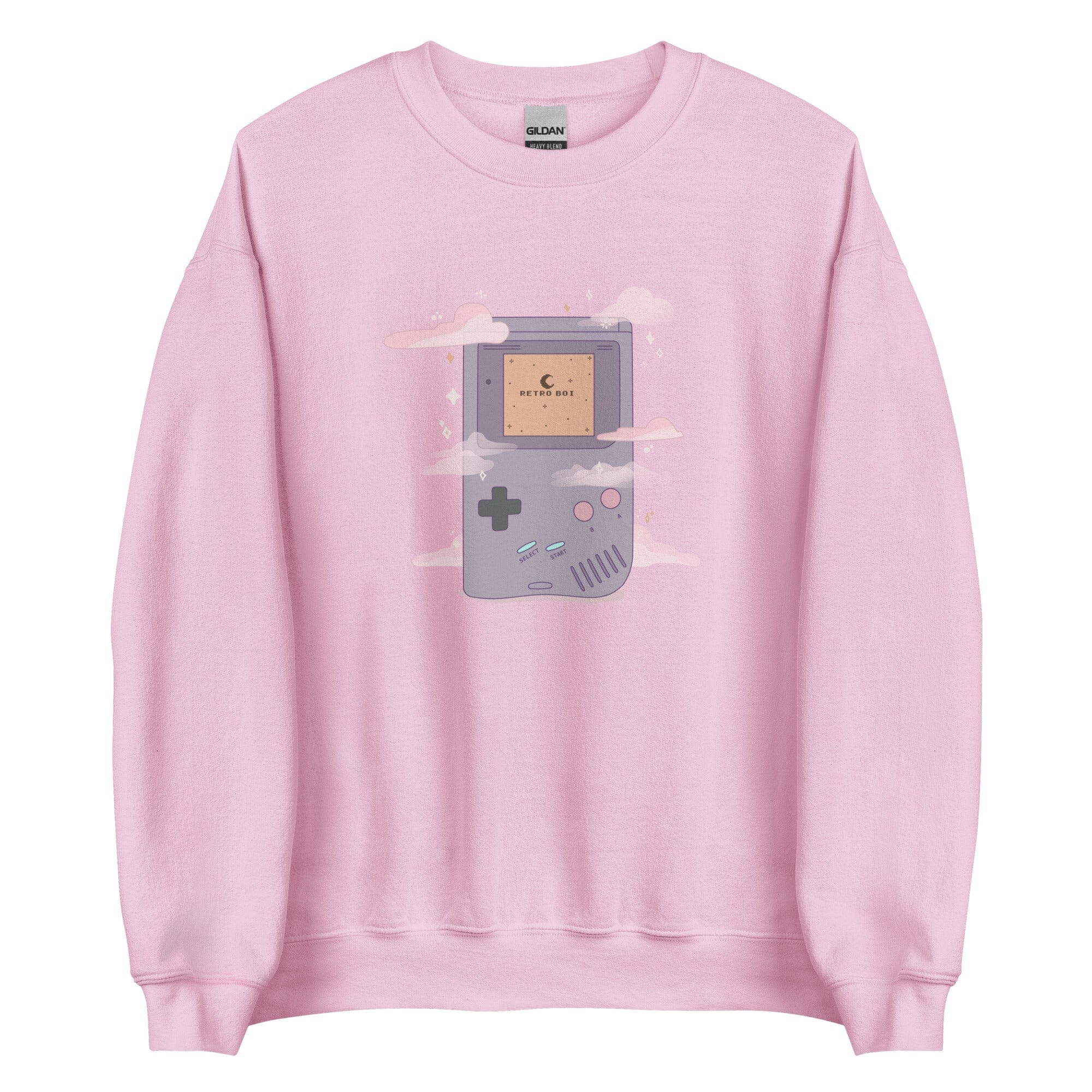 Retro Boi | Unisex Sweatshirt | Retro Gaming Threads & Thistles Inventory Light Pink S 
