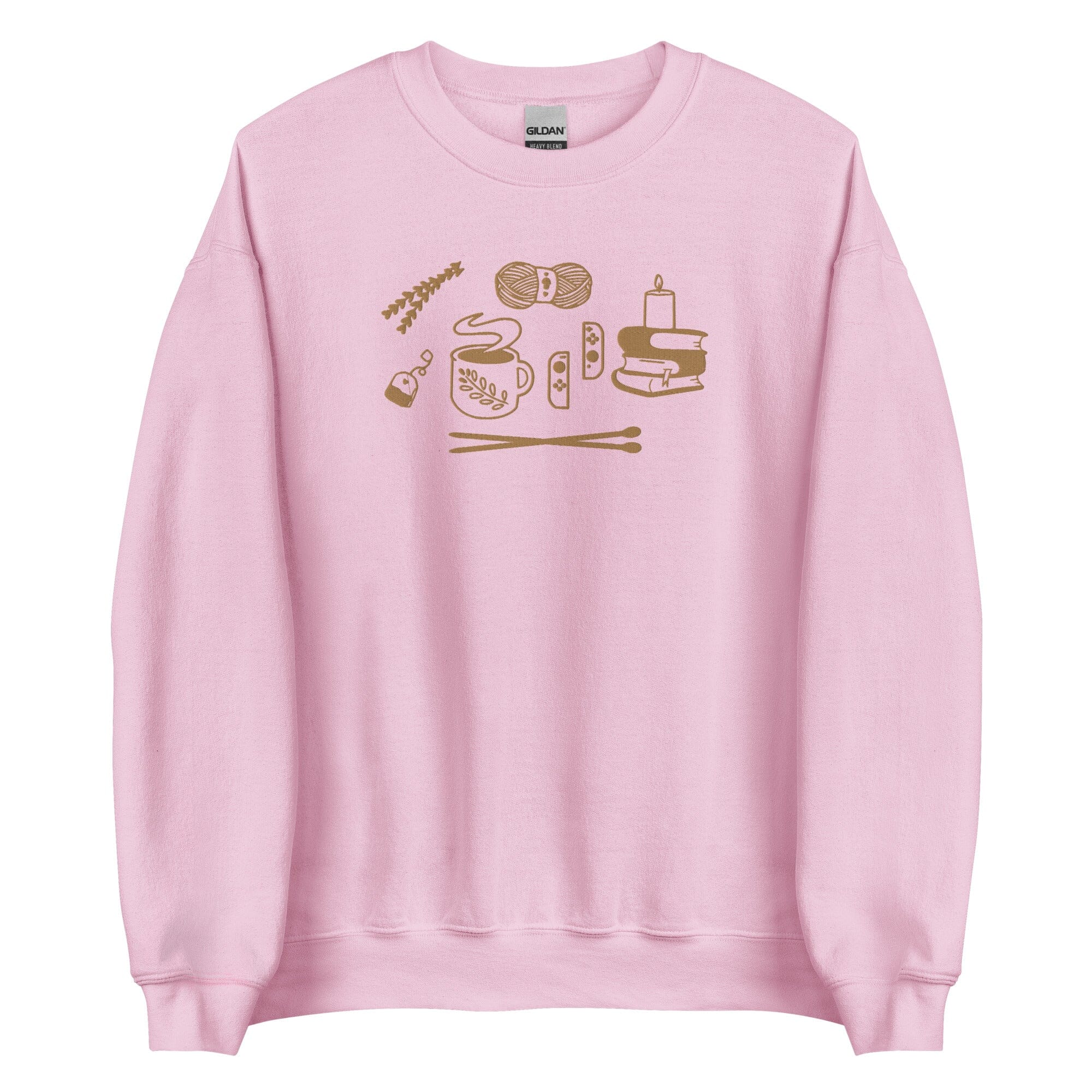 Cozy Hobbies | Embroidered Unisex Sweatshirt | Cozy Gamer Threads & Thistles Inventory Light Pink S 
