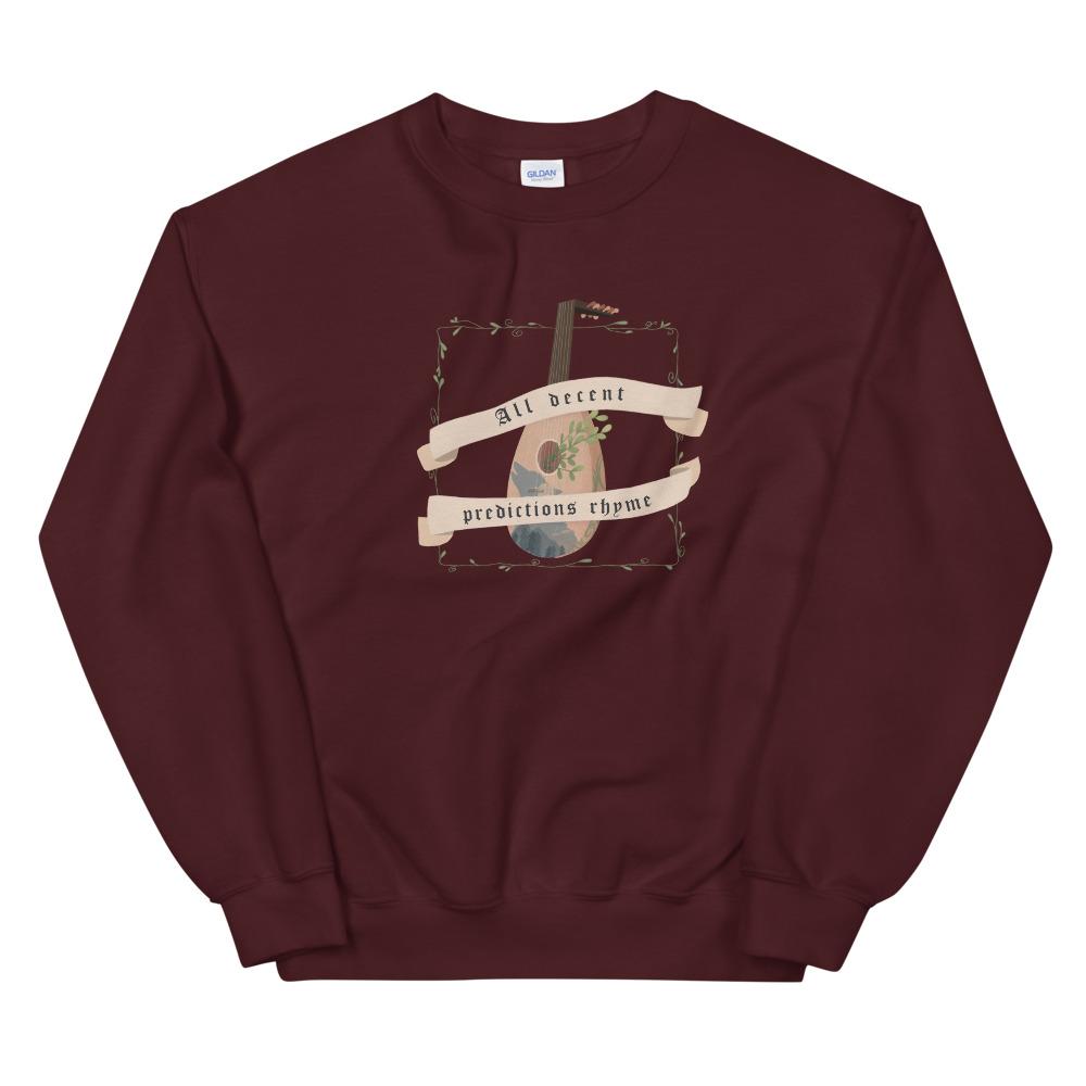 Predictions Rhyme | Unisex Sweatshirt | The Witcher Threads and Thistles Inventory Maroon S