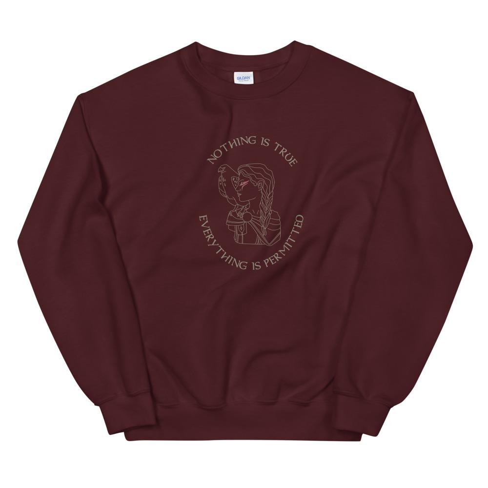 Nothing is True | Unisex Sweatshirt | Assassin's Creed Threads and Thistles Inventory Maroon S