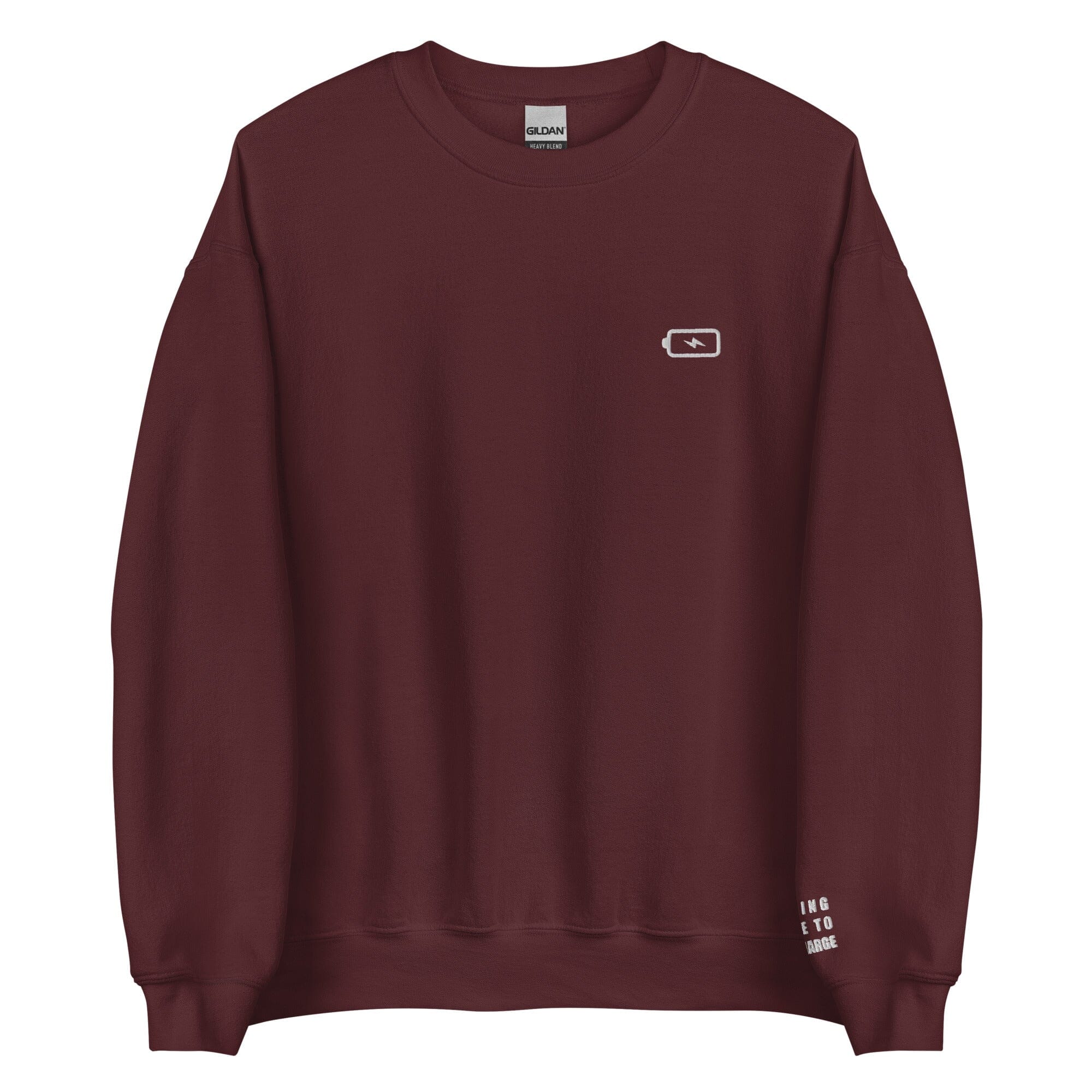 Taking Time to Recharge | Unisex Sweatshirt | Gamer Affirmations Threads & Thistles Inventory Maroon S