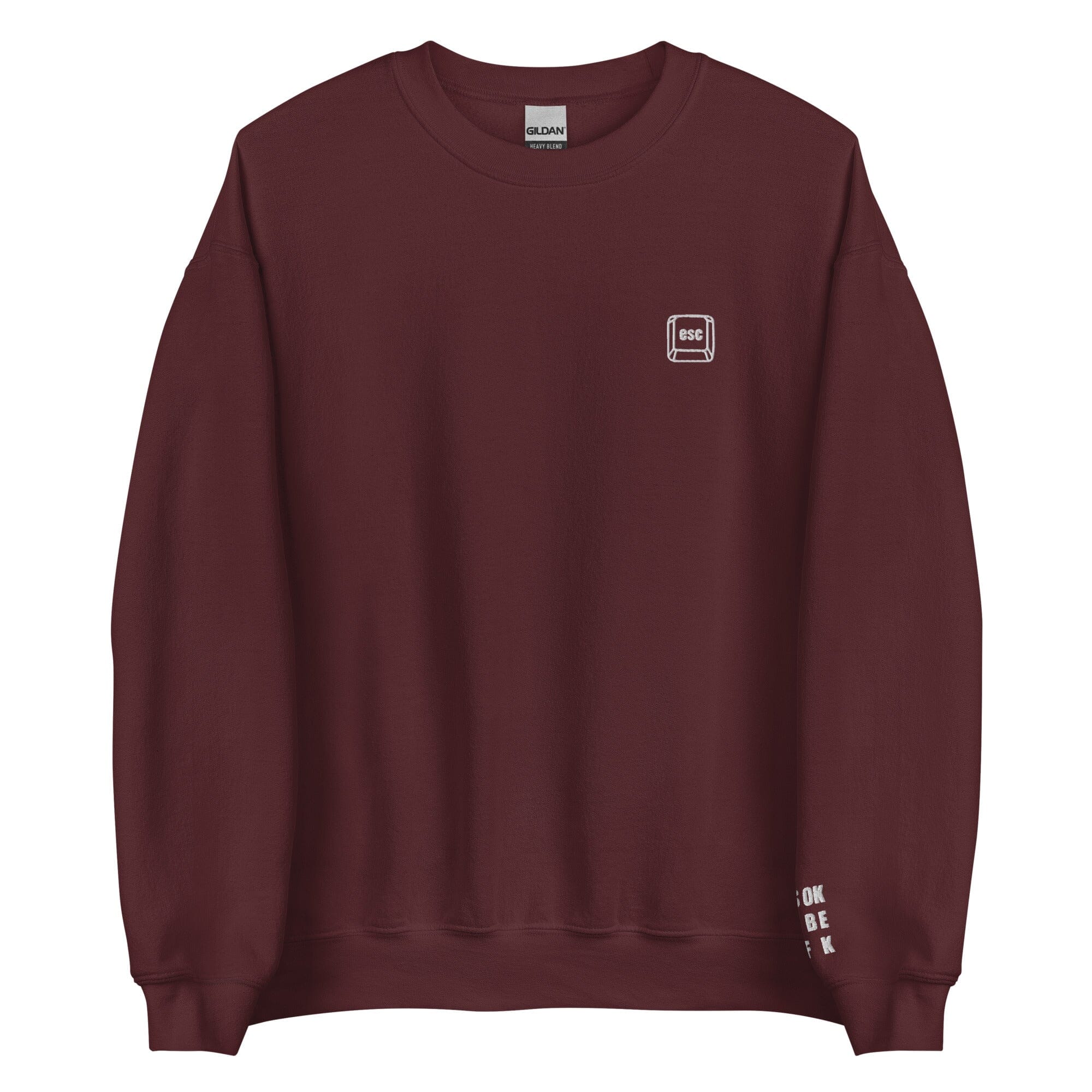 It's Ok to be AFK | Unisex Sweatshirt | Gamer Affirmations Threads & Thistles Inventory Maroon S