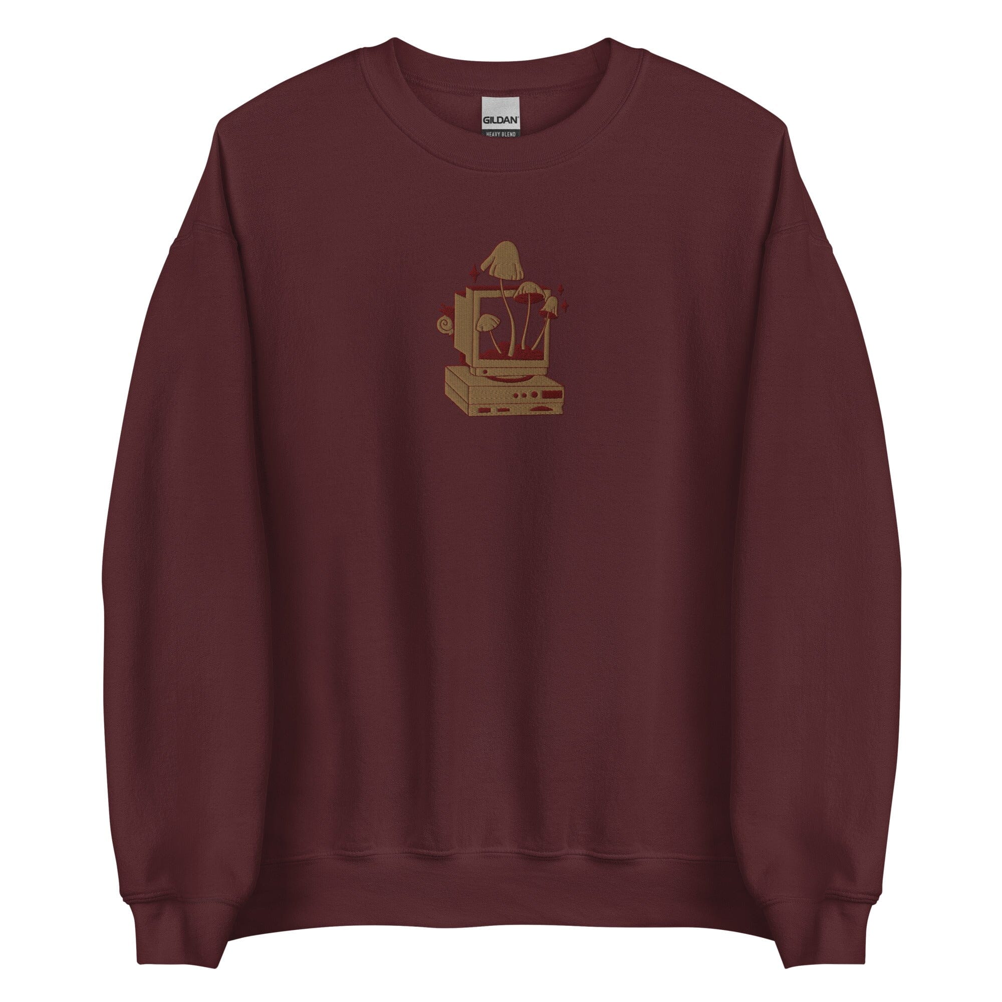 Cozy PC Gaming | Embroidered Unisex Sweatshirt | Cozy Gamer Threads & Thistles Inventory Maroon S