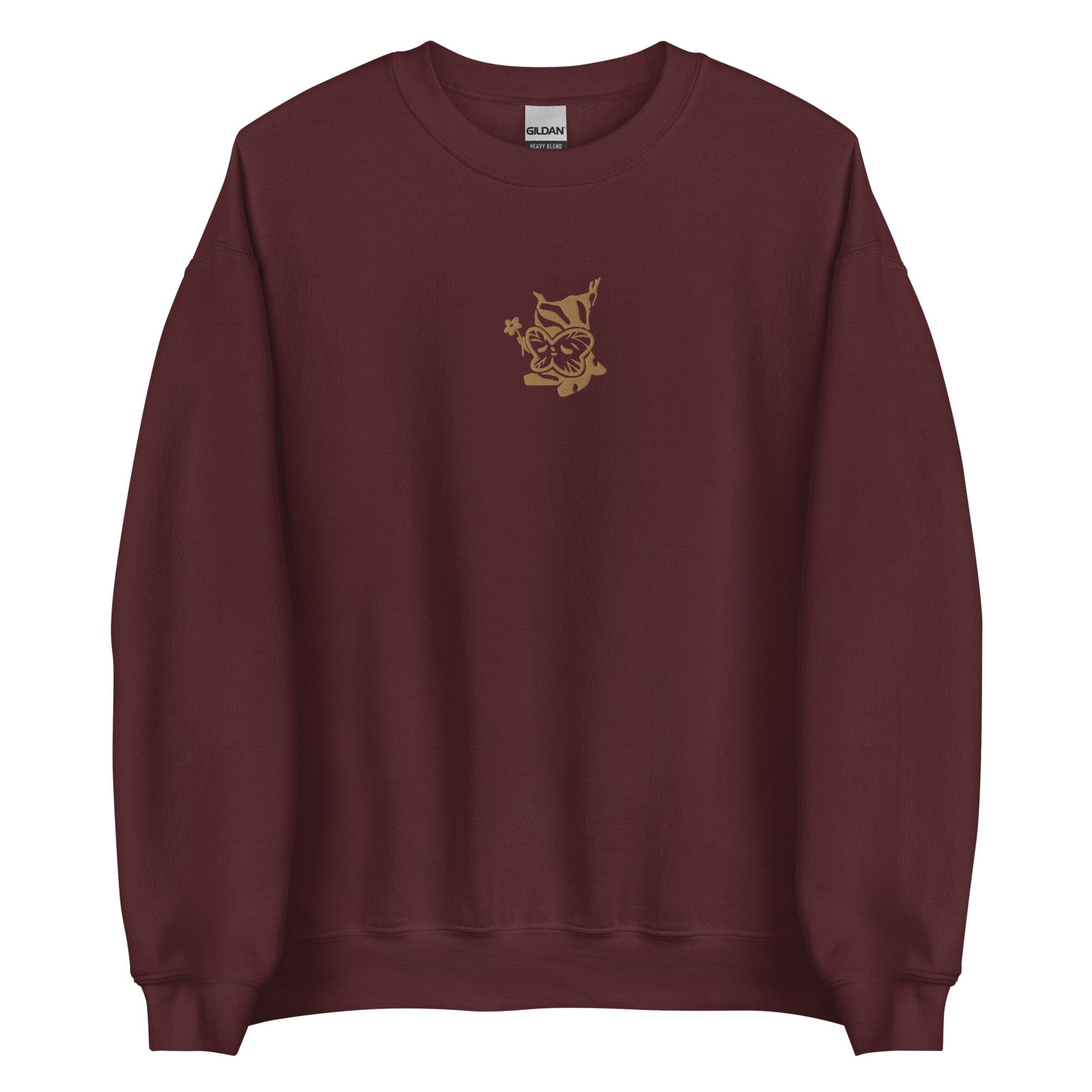 Golden Korok | Embroidered Unisex Sweatshirt | The Legend of Zelda Threads & Thistles Inventory Maroon S