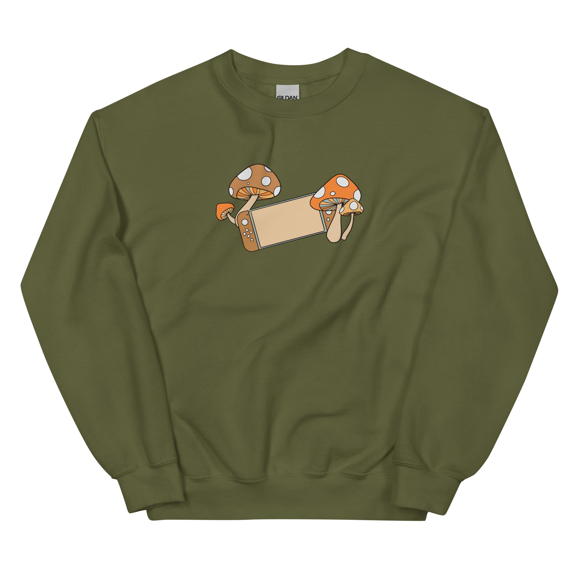 Fall Switch | Unisex Sweatshirt | Fall Cozy Gamer Threads & Thistles Inventory Military Green S