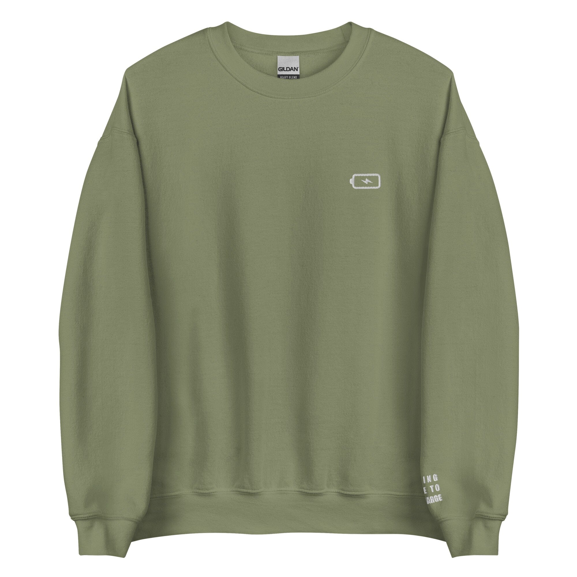 Taking Time to Recharge | Unisex Sweatshirt | Gamer Affirmations Threads & Thistles Inventory Military Green S