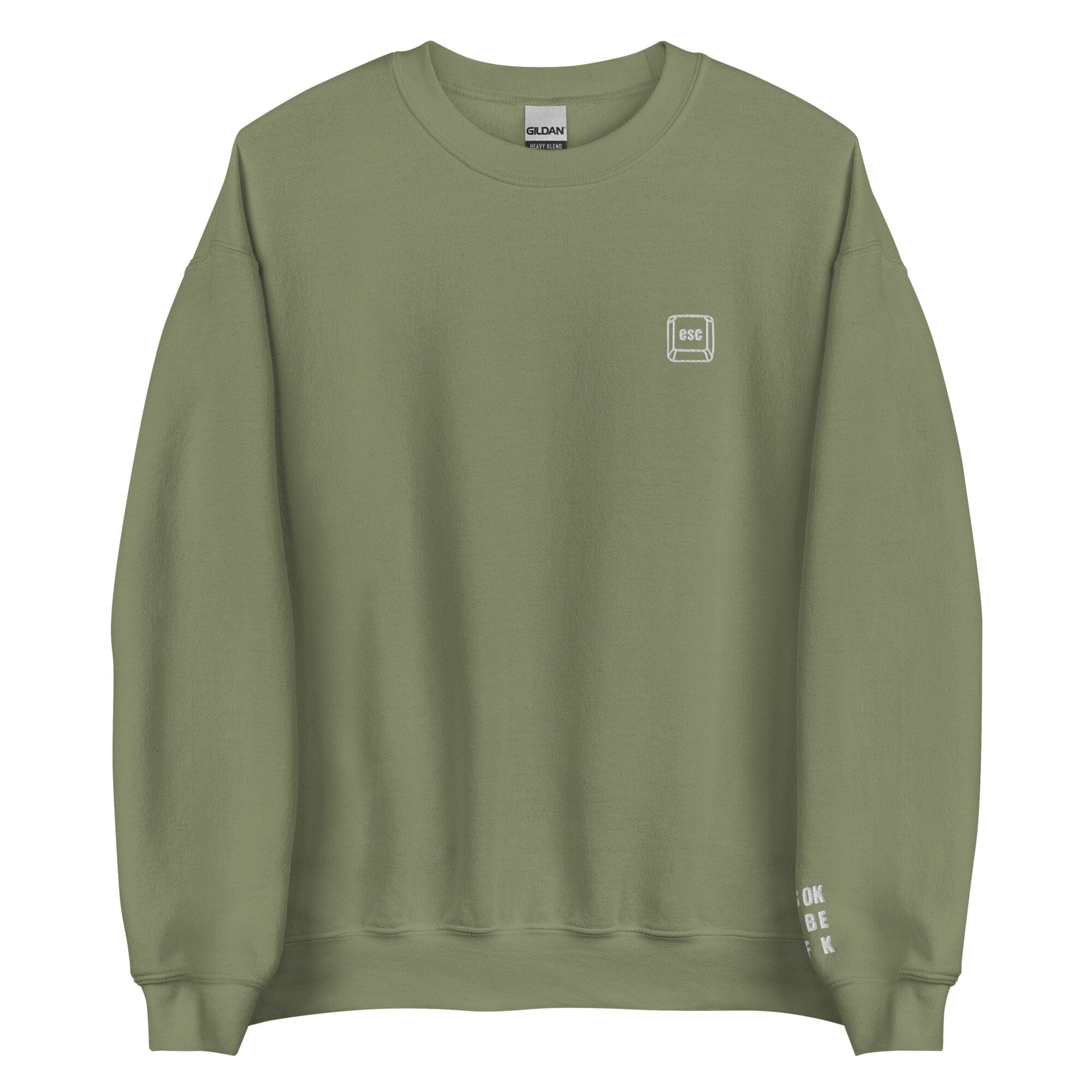 It's Ok to be AFK | Unisex Sweatshirt | Gamer Affirmations Threads & Thistles Inventory Military Green S