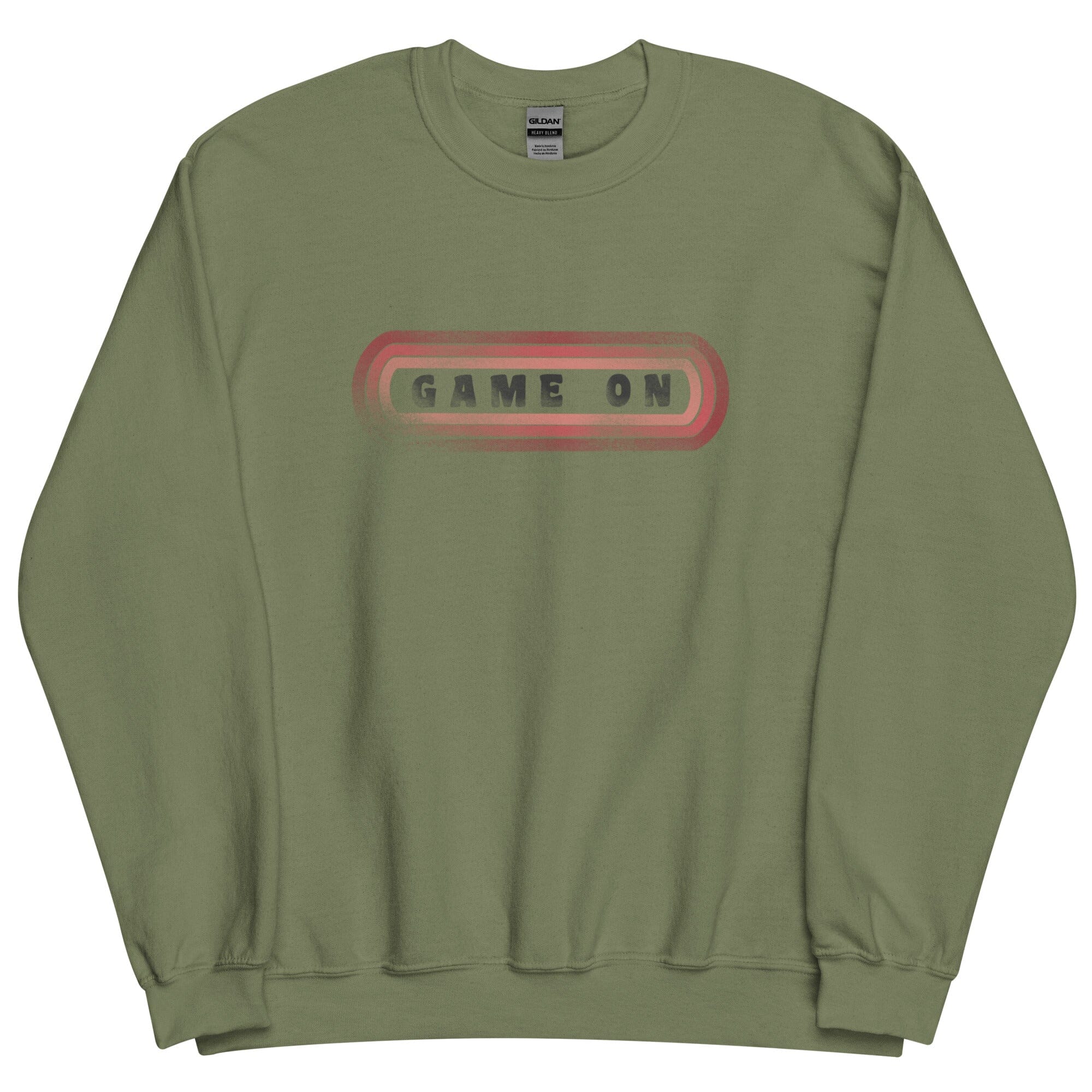 Game On | Unisex Sweatshirt | Retro Gaming Threads & Thistles Inventory Military Green S