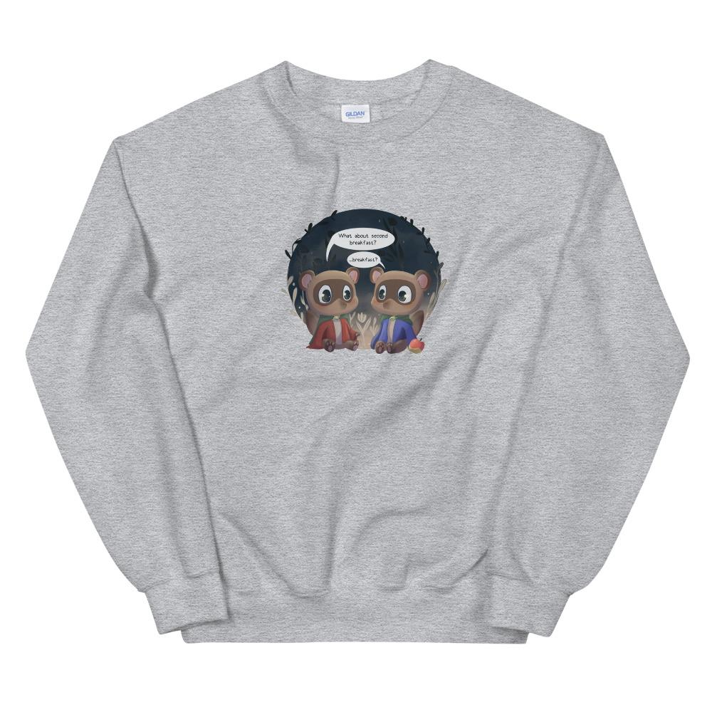 Nooklings Breakfast | Unisex Sweatshirt | Animal Crossing Threads and Thistles Inventory Sport Grey S