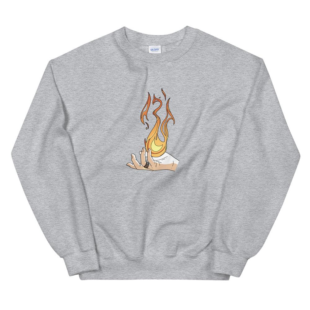 Destruction Spell | Unisex Sweatshirt | Skyrim Threads and Thistles Inventory Sport Grey S