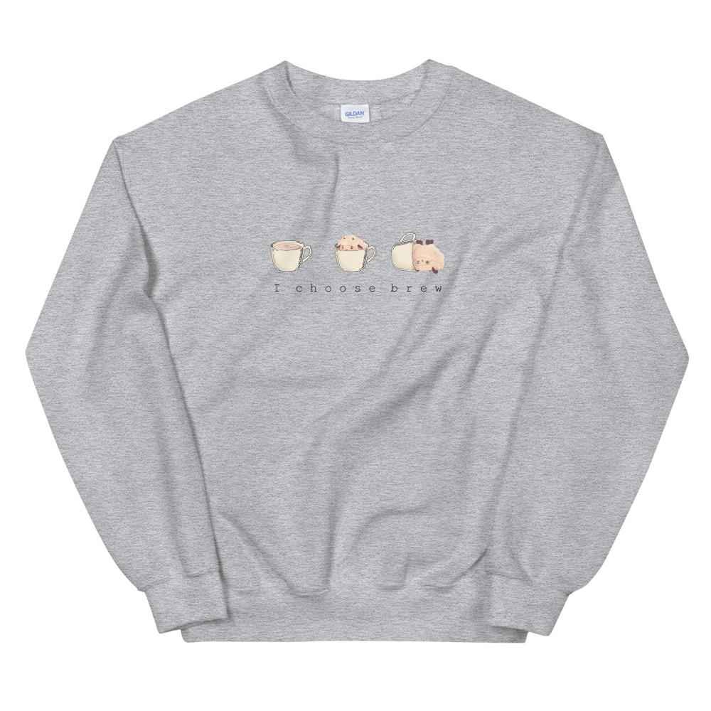 I Choose Brew | Unisex Sweatshirt | Pokemon Threads and Thistles Inventory Sport Grey S