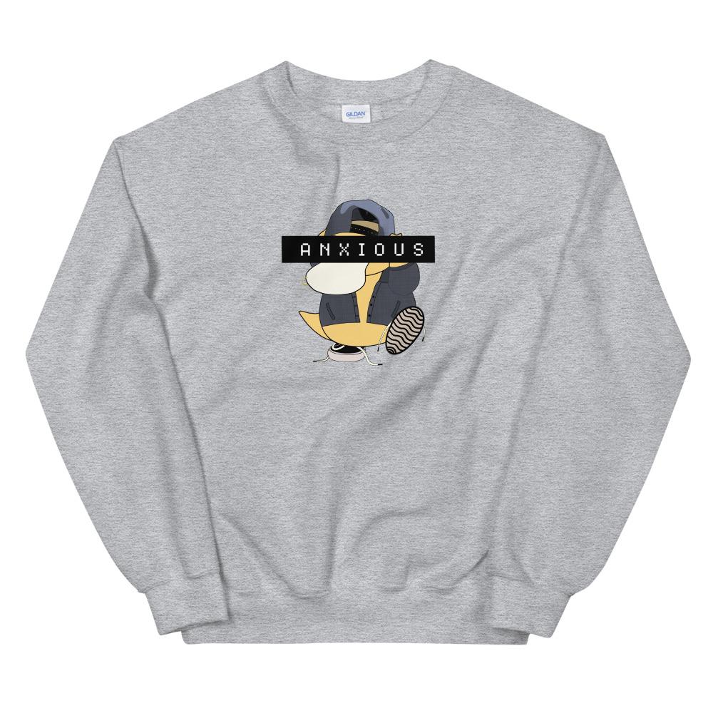 Anxious | Unisex Sweatshirt | Pokemon Threads and Thistles Inventory Sport Grey S