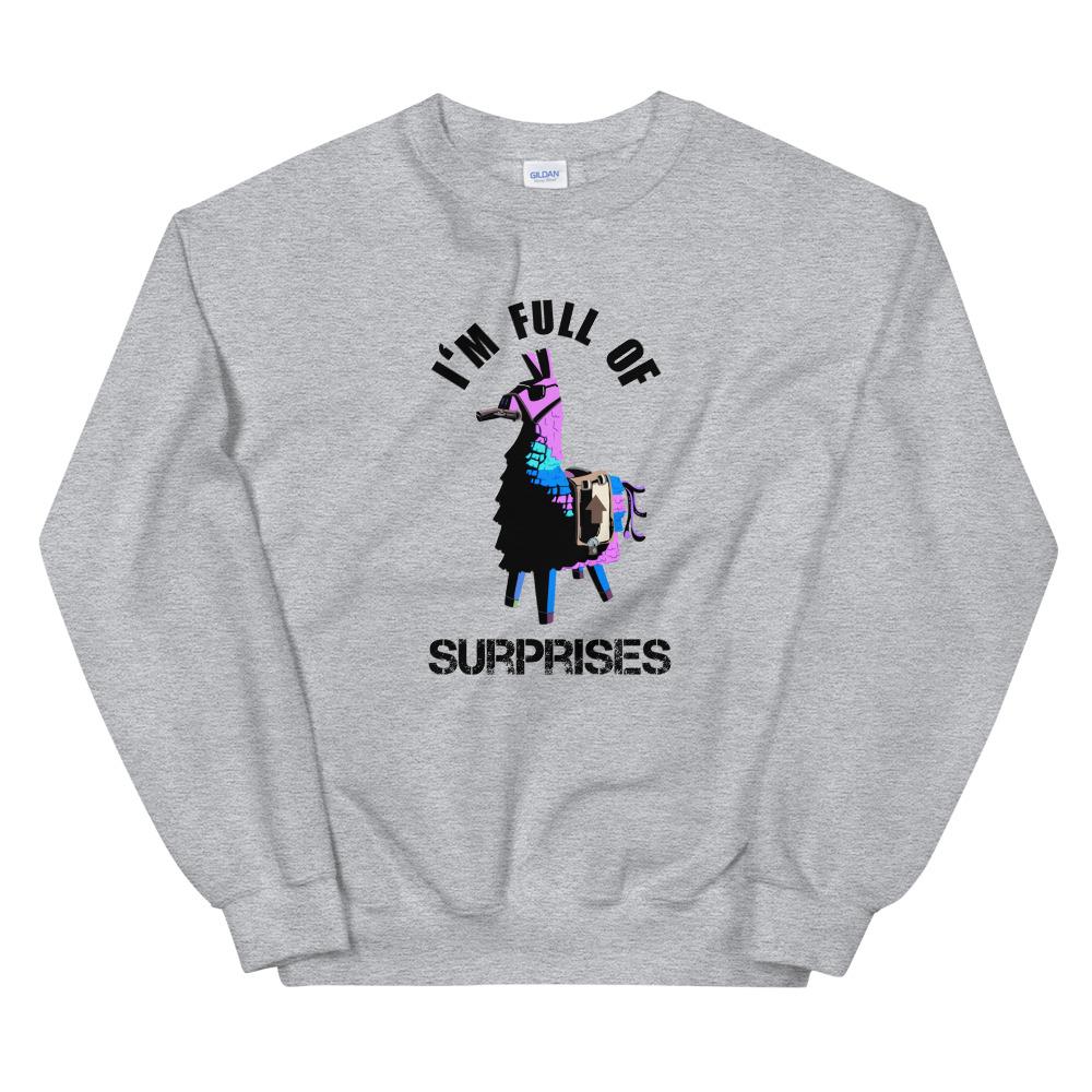 Full of Surprises | Unisex Sweatshirt | Fortnite Threads and Thistles Inventory Sport Grey S