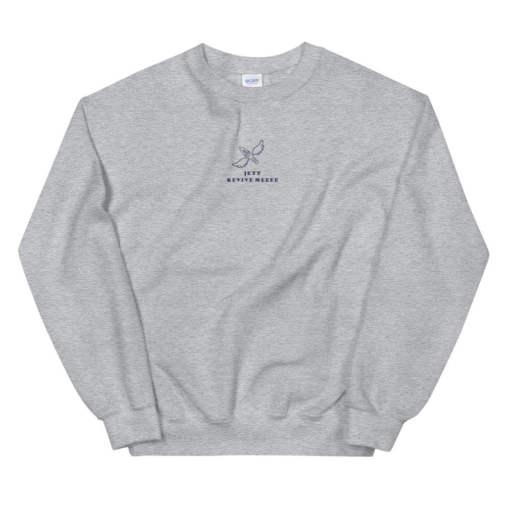 Revive Me | Unisex Sweatshirt | Valorant Threads and Thistles Inventory Sport Grey S