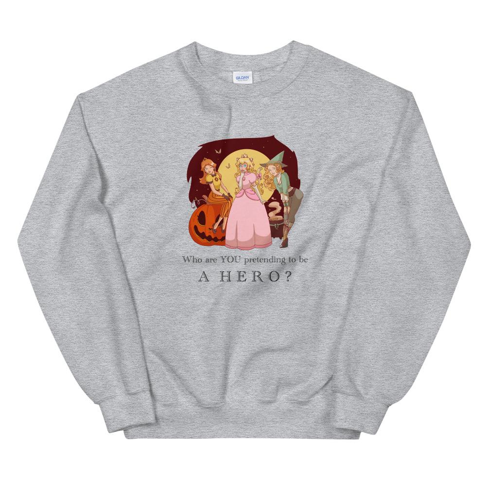 Pretending to be a Hero | Unisex Sweatshirt Threads and Thistles Inventory Sport Grey S