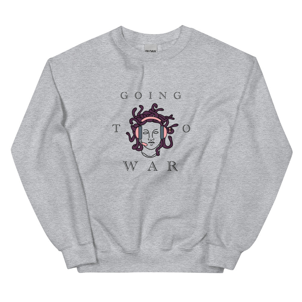 Going to War | Unisex Sweatshirt | Feminist Gamer Threads and Thistles Inventory Sport Grey S