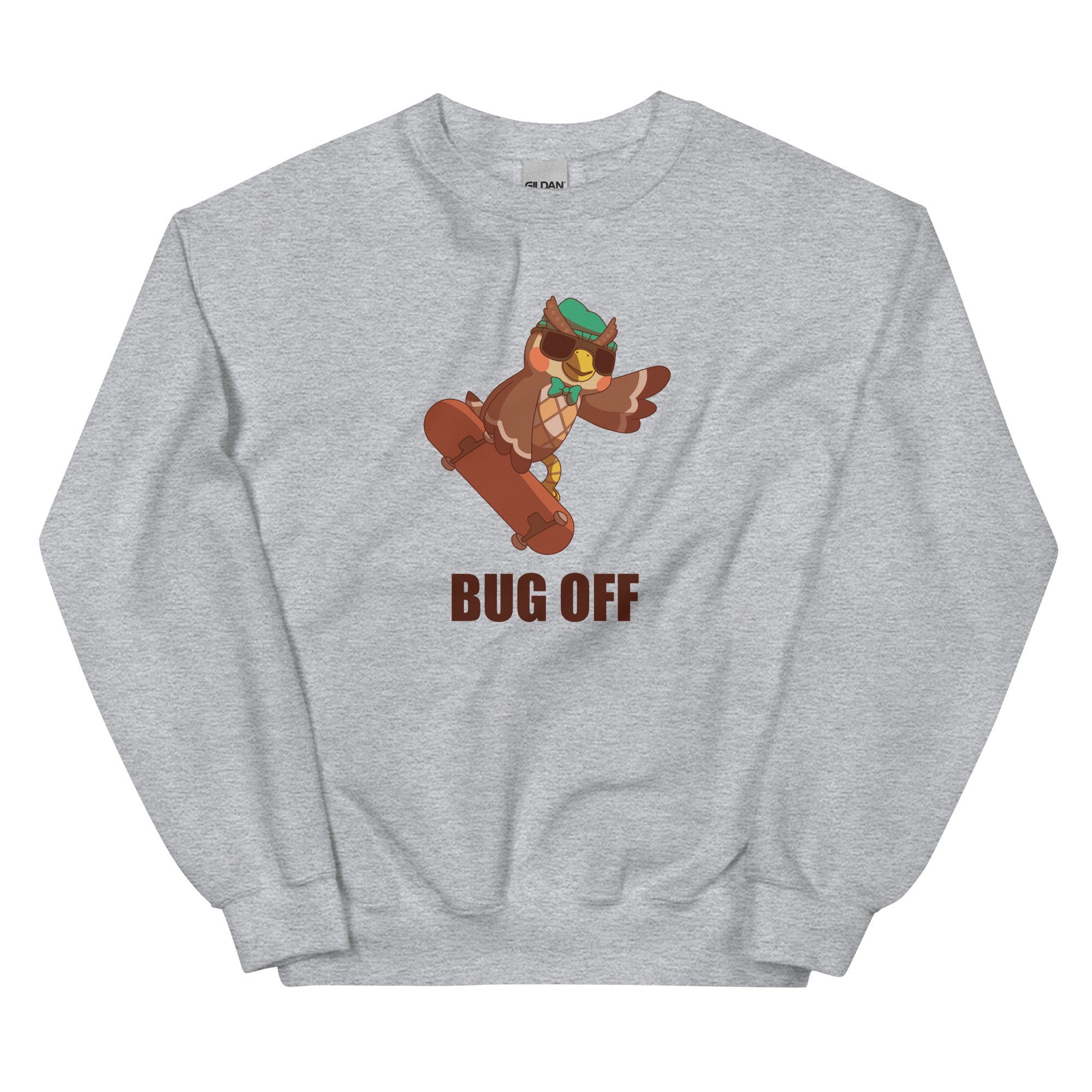 Bug Off | Unisex Sweatshirt | Animal Crossing Threads and Thistles Inventory Sport Grey S