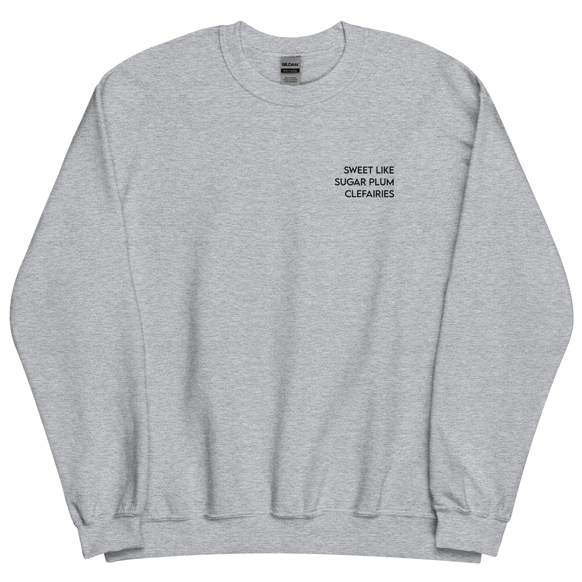 Sugarplum Clefairies | Christmas Pokemon Unisex Sweatshirt Threads & Thistles Inventory Sport Grey S