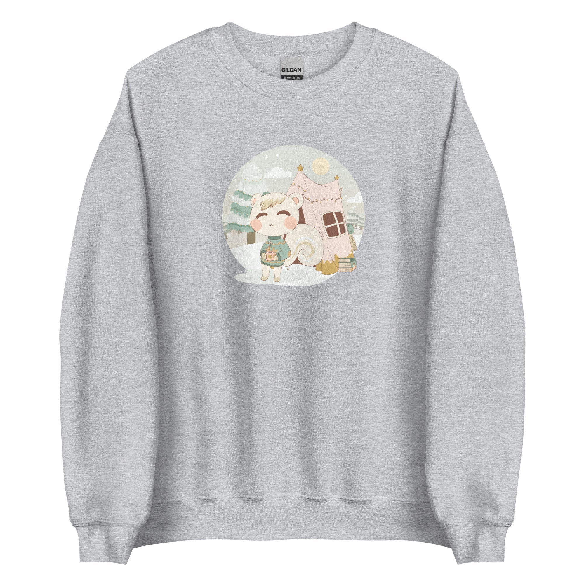 Marshal's Cozy Christmas | Cozy Gamer Animal Crossing | Unisex Sweatshirt Threads & Thistles Inventory Sport Grey S