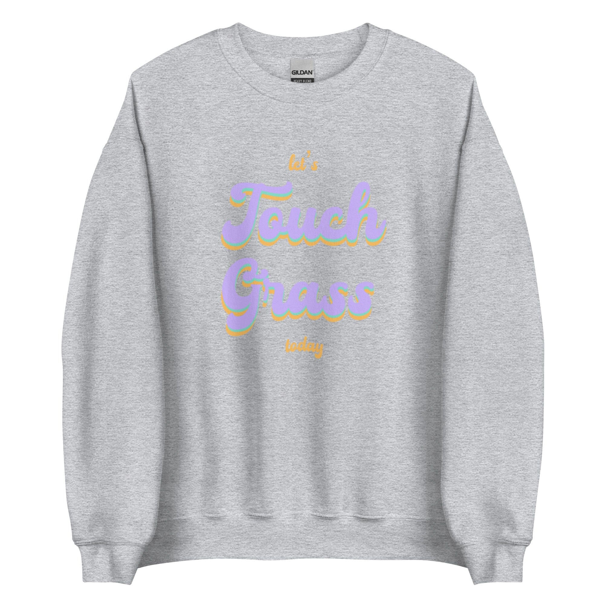 Touch Grass | Unisex Sweatshirt | Gamer Affirmations Threads & Thistles Inventory Sport Grey S