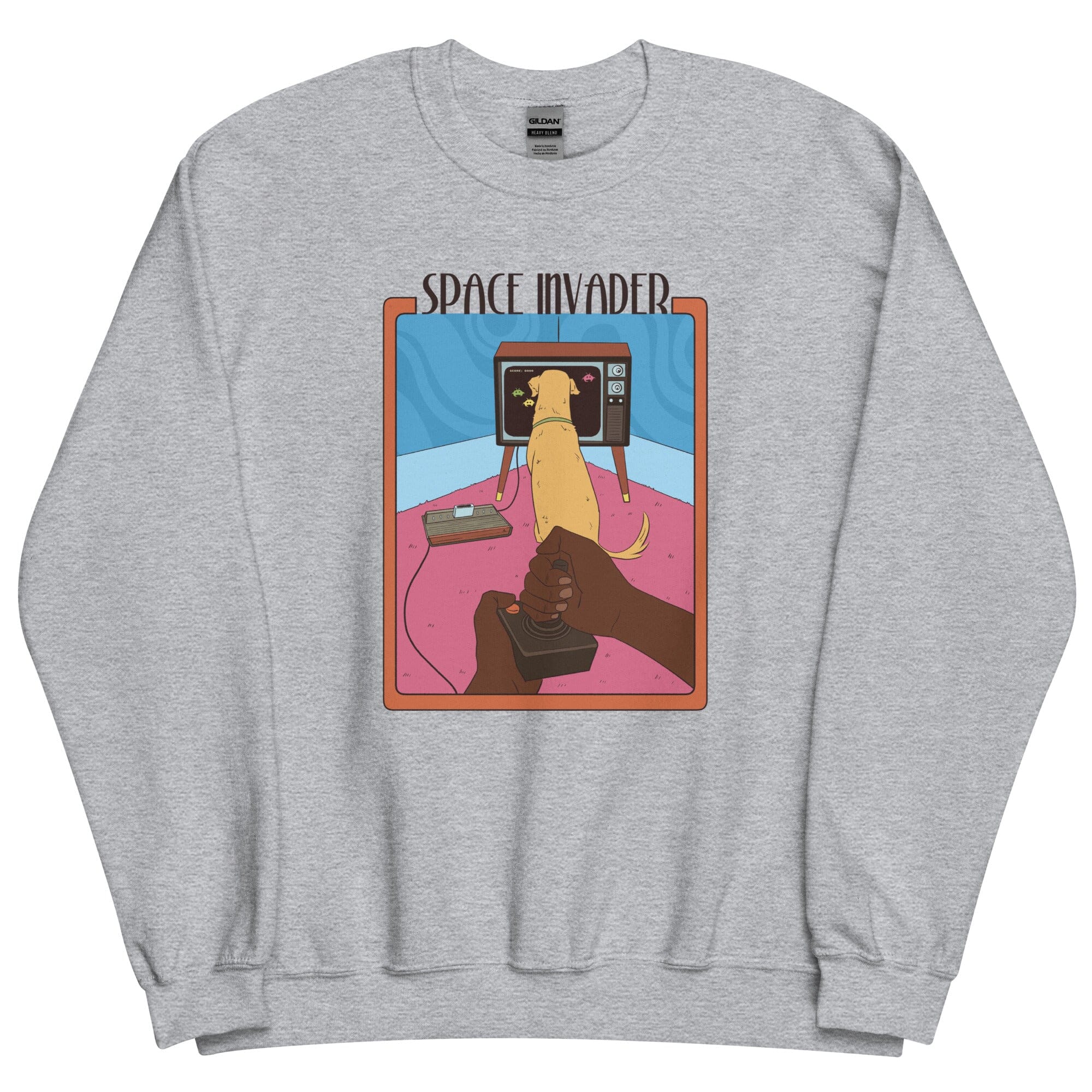 Space Invader | Unisex Sweatshirt | Retro Gaming Threads & Thistles Inventory Sport Grey S