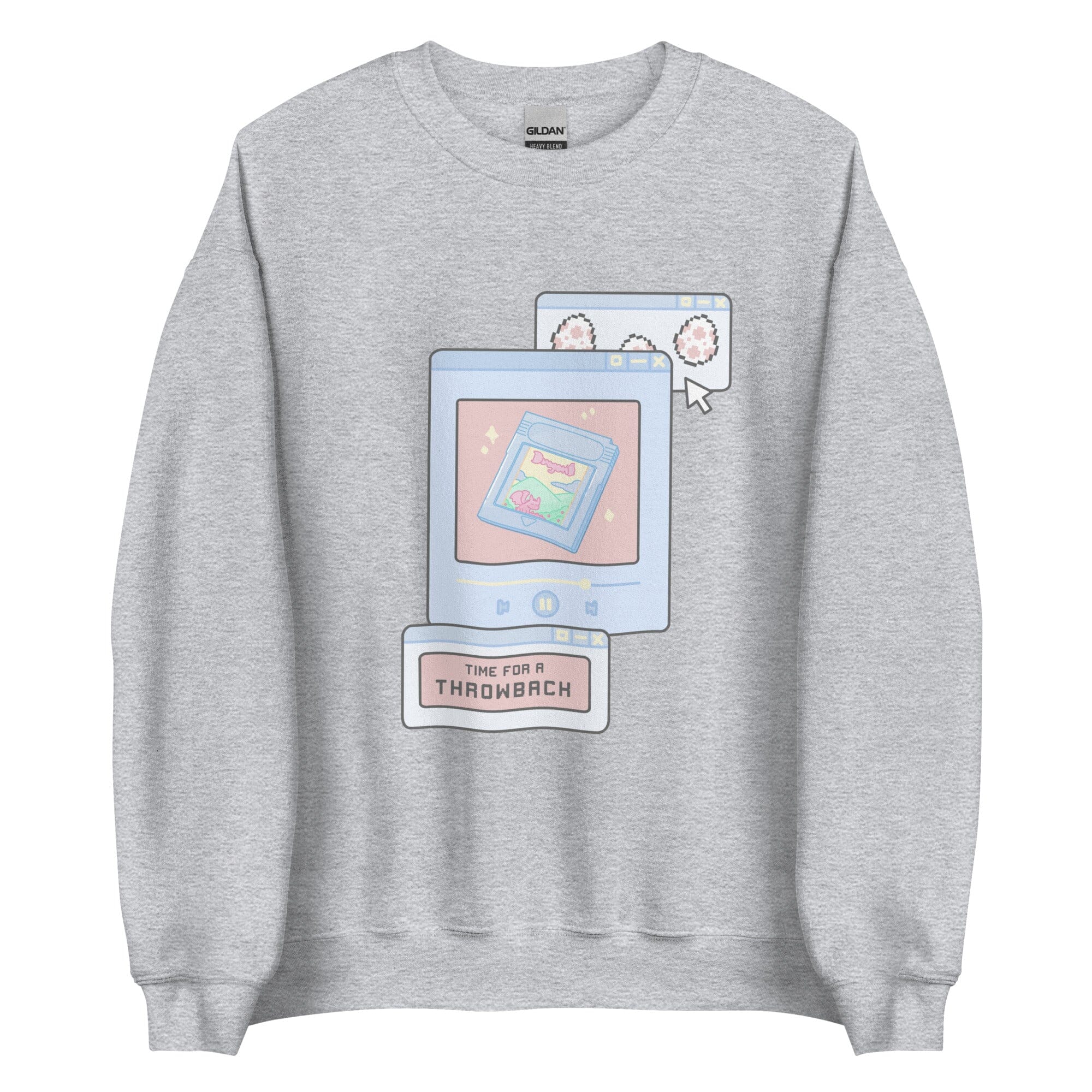 Time for a Throwback | Unisex Sweatshirt | Retro Gaming Threads & Thistles Inventory Sport Grey S