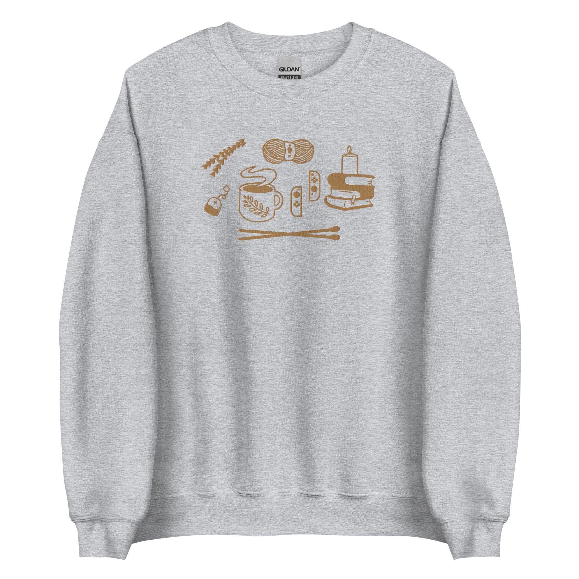 Cozy Hobbies | Embroidered Unisex Sweatshirt | Cozy Gamer Threads & Thistles Inventory Sport Grey S