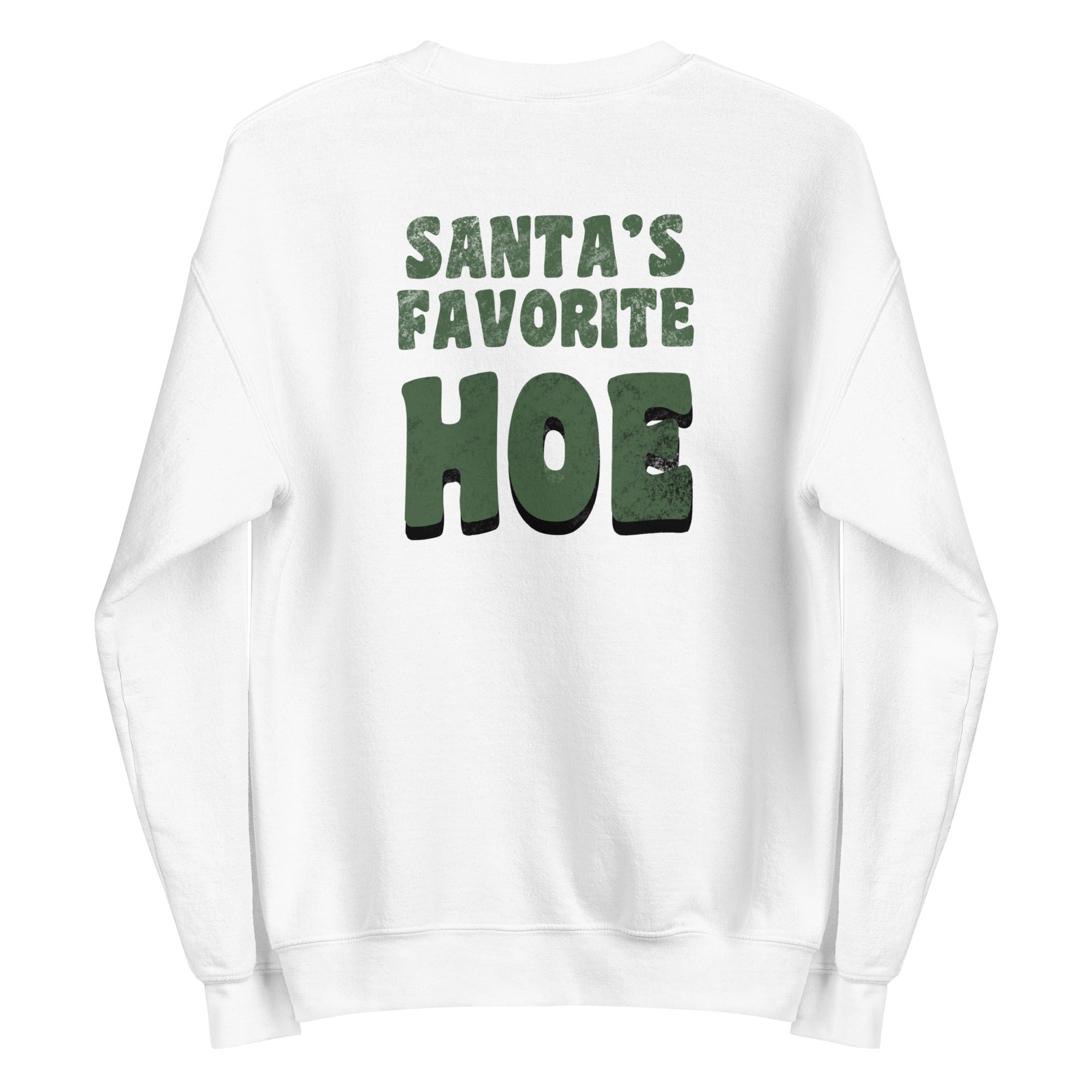 Santa's Favorite Hoe | Unisex Sweatshirt | Feminist Gamer Christmas Stardew Valley Sweatshirt Threads & Thistles Inventory White S