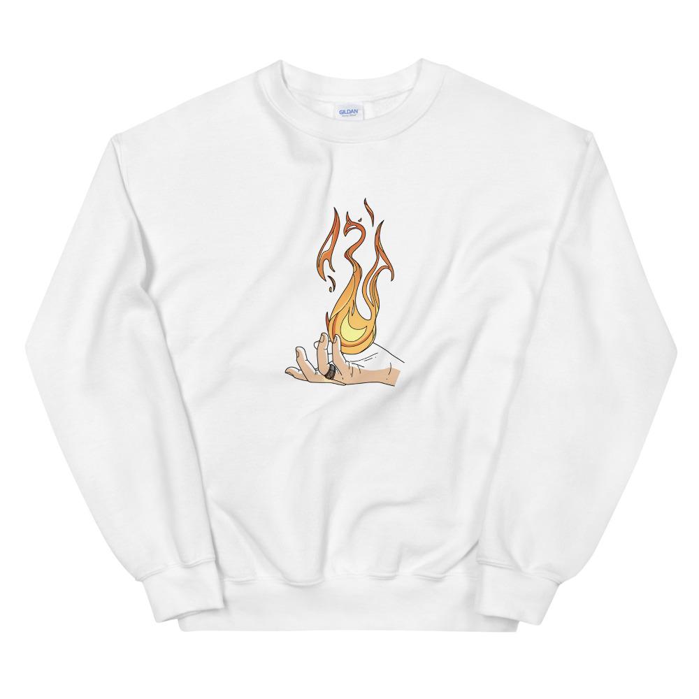 Destruction Spell | Unisex Sweatshirt | Skyrim Threads and Thistles Inventory White S