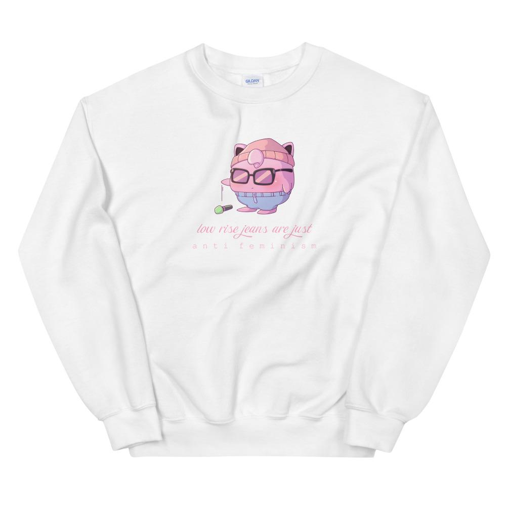 Low Rise Jeans | Unisex Sweatshirt | Pokemon Threads and Thistles Inventory White S