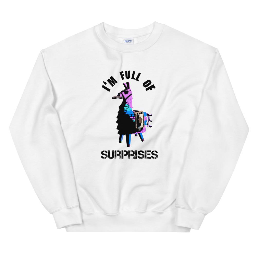 Full of Surprises | Unisex Sweatshirt | Fortnite Threads and Thistles Inventory White S