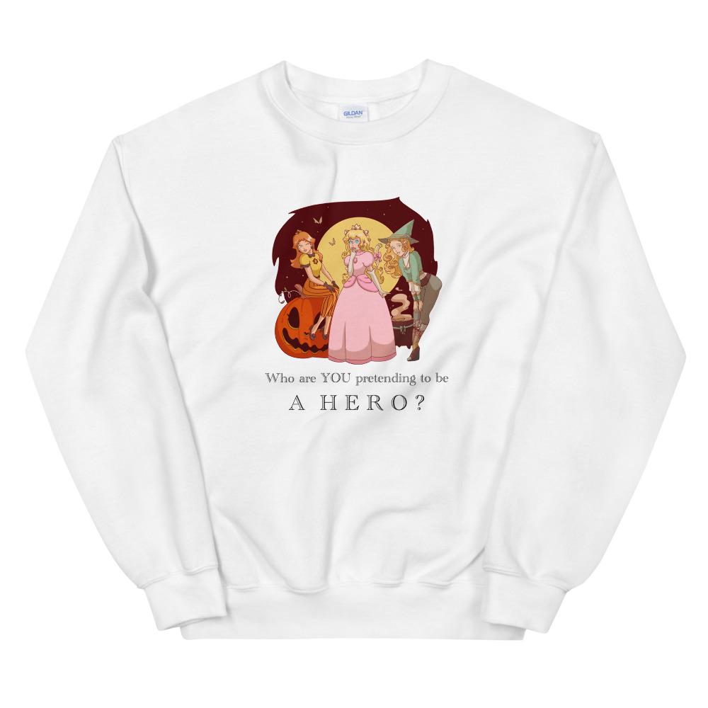 Pretending to be a Hero | Unisex Sweatshirt Threads and Thistles Inventory White S