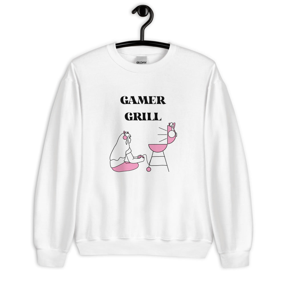 Gamer Grill | Unisex Sweatshirt | Feminist Gamer Threads and Thistles Inventory