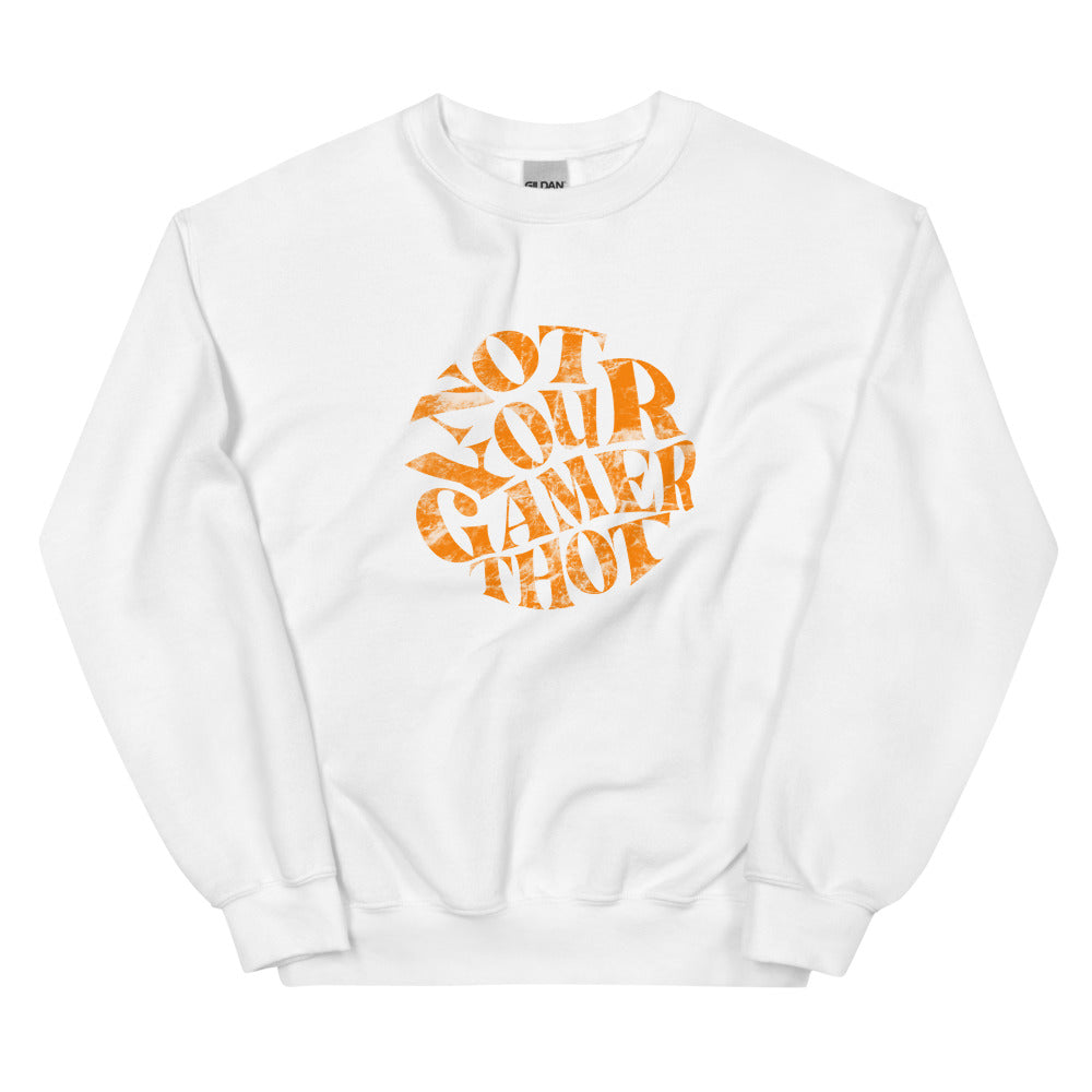 Gamer Thot (distressed design) | Unisex Sweatshirt | Feminist Gamer Threads and Thistles Inventory White S