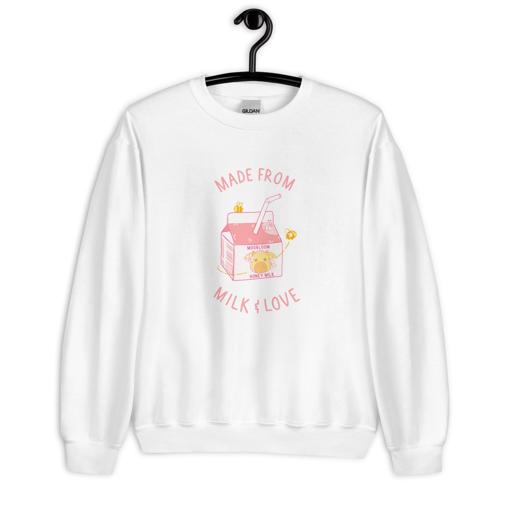 Milk and Love | Unisex Sweatshirt | Minecraft Threads and Thistles Inventory