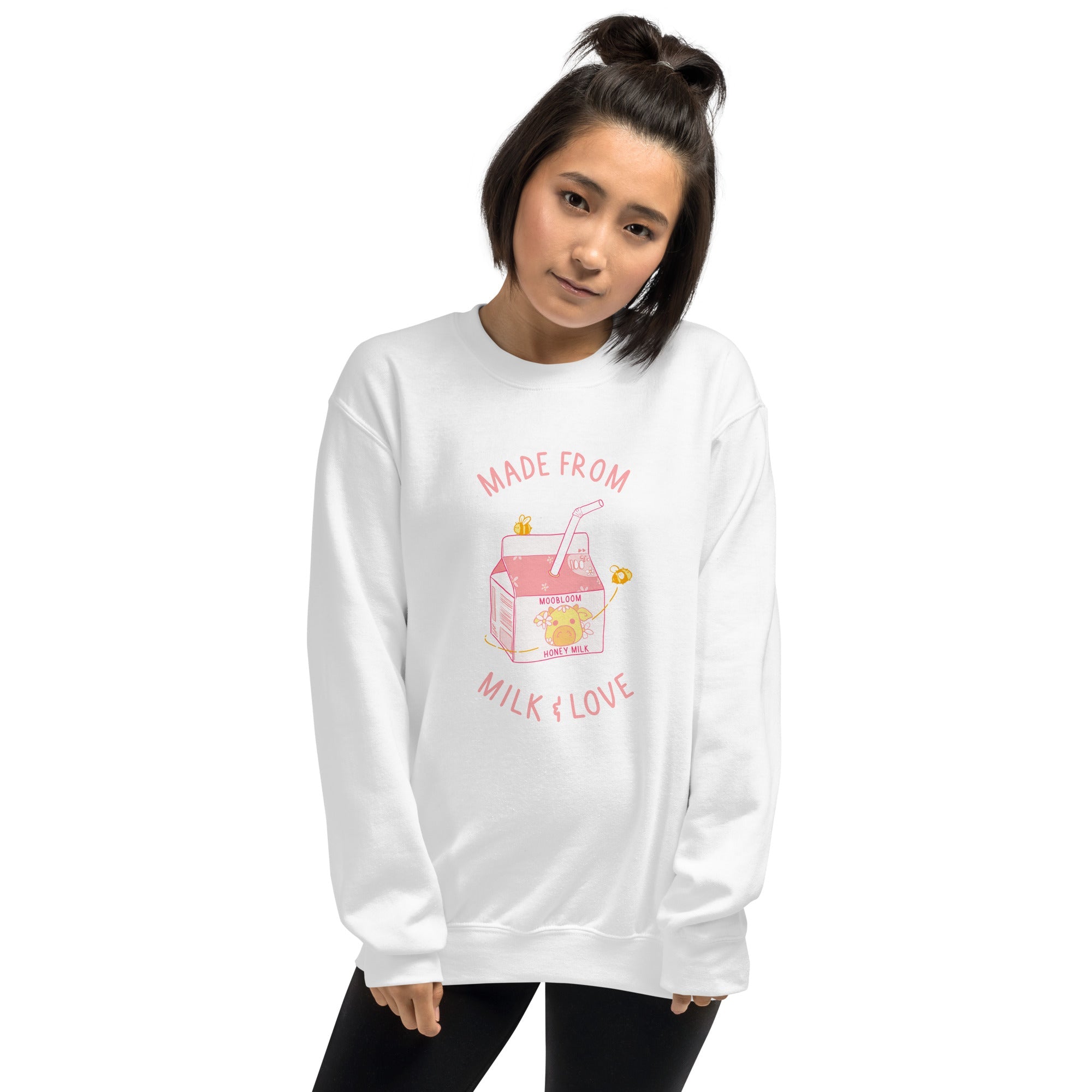 Milk and Love | Unisex Sweatshirt | Minecraft Threads and Thistles Inventory 