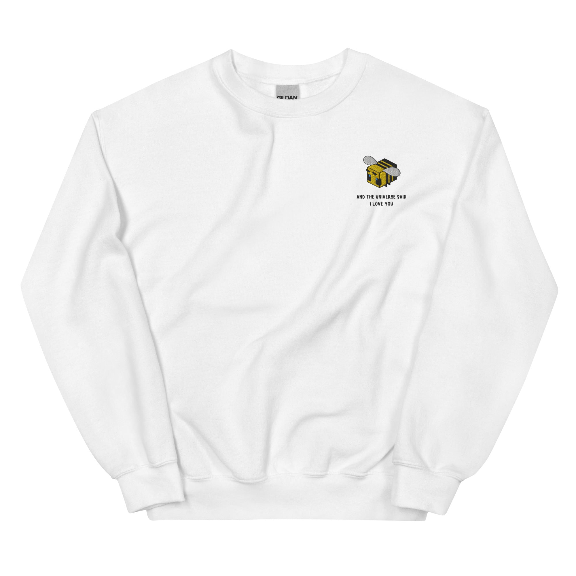 The Universe Said I Love You | Unisex Sweatshirt | Minecraft Threads and Thistles Inventory White S