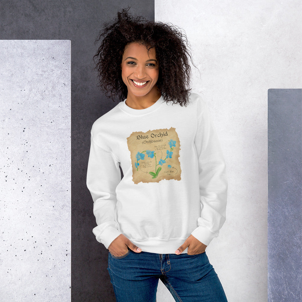 Blue Orchid | Unisex Sweatshirt | Minecraft Threads and Thistles Inventory 