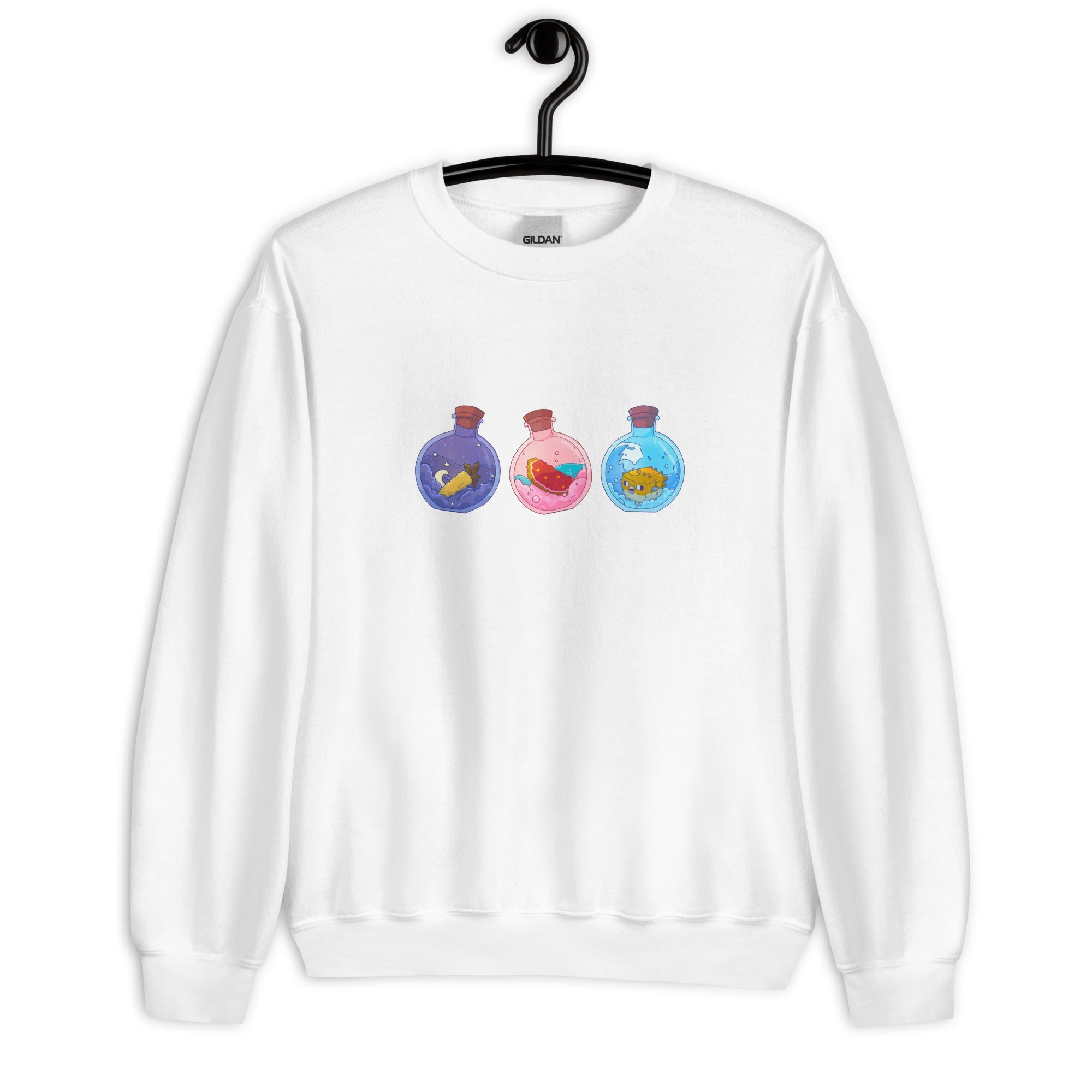 Potion Bottles | Unisex Sweatshirt | Minecraft Threads and Thistles Inventory 