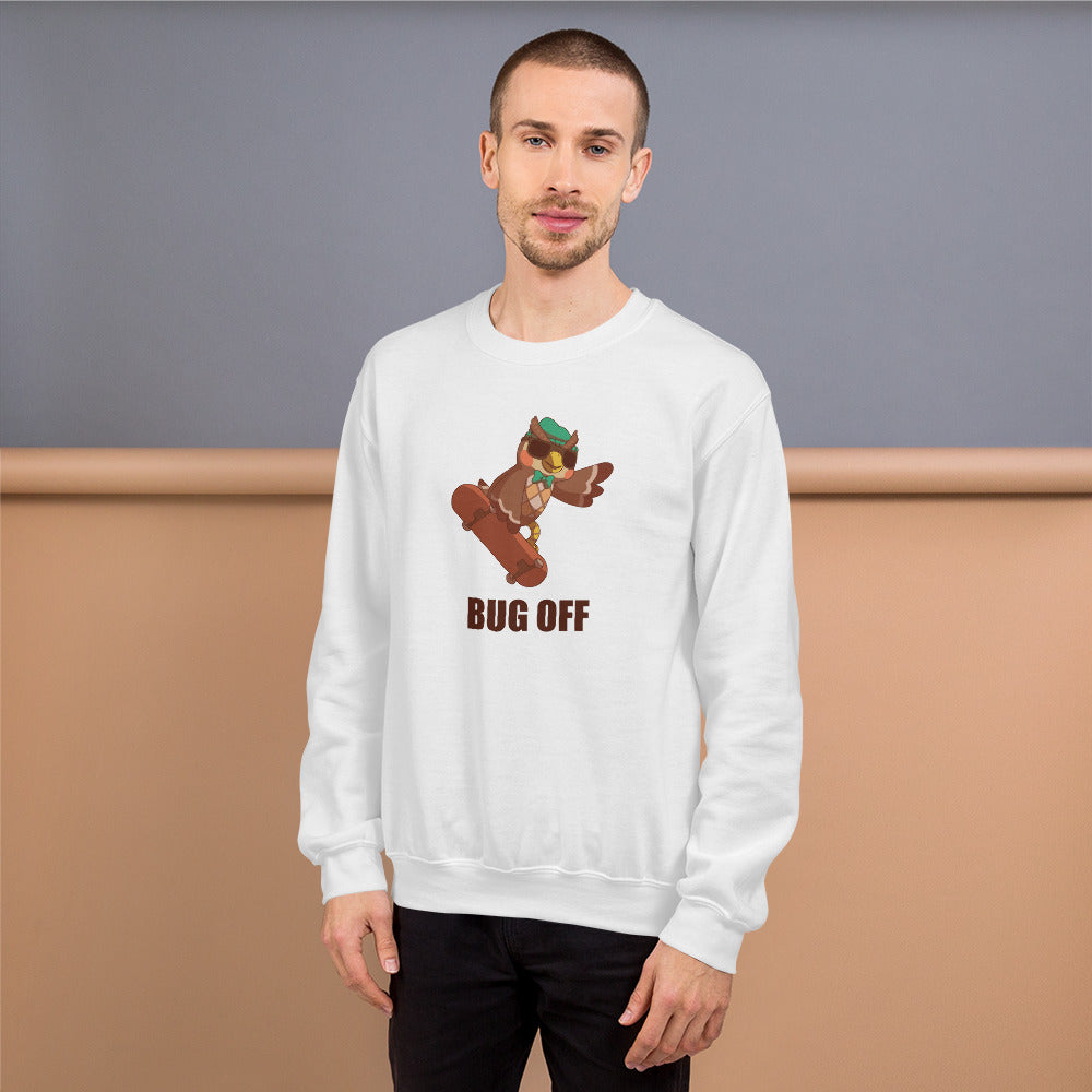 Bug Off | Unisex Sweatshirt | Animal Crossing Threads and Thistles Inventory
